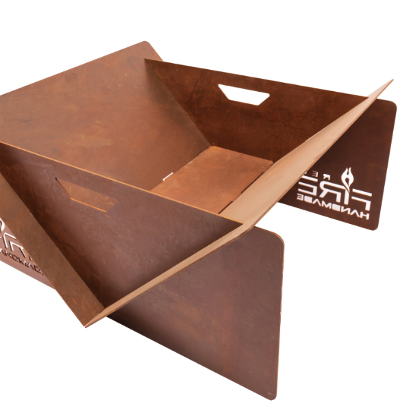 Brasero Vera 60x60x33cm acier - rouille - Image 3