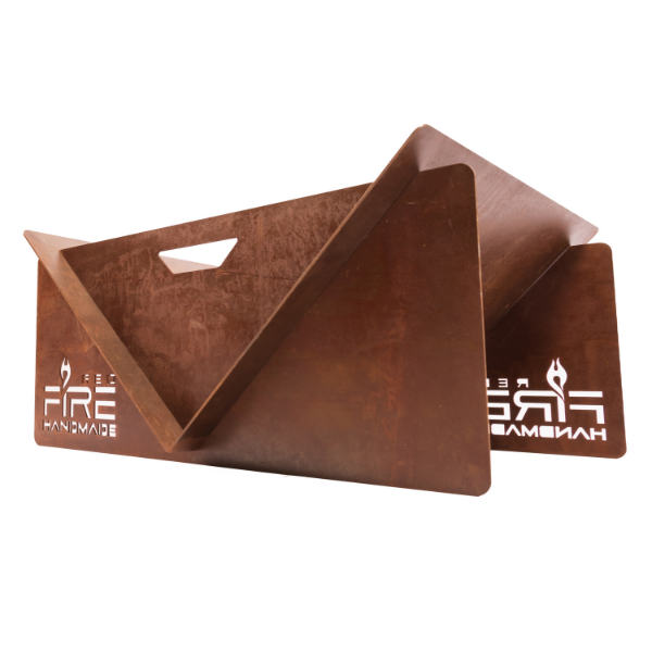 Brasero Vera 60x60x33cm acier - rouille - Image 4