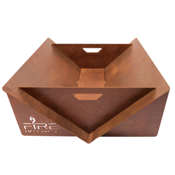 Brasero Vera 60x60x33cm acier - rouille - Image 5