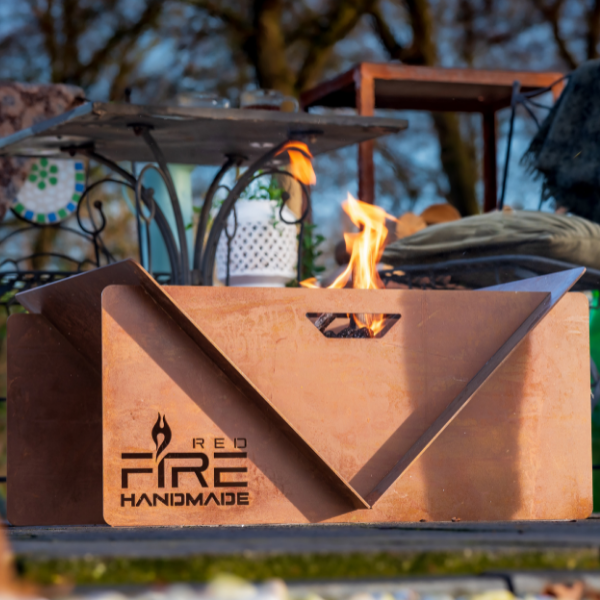 Brasero Vera 60x60x33cm acier - rouille