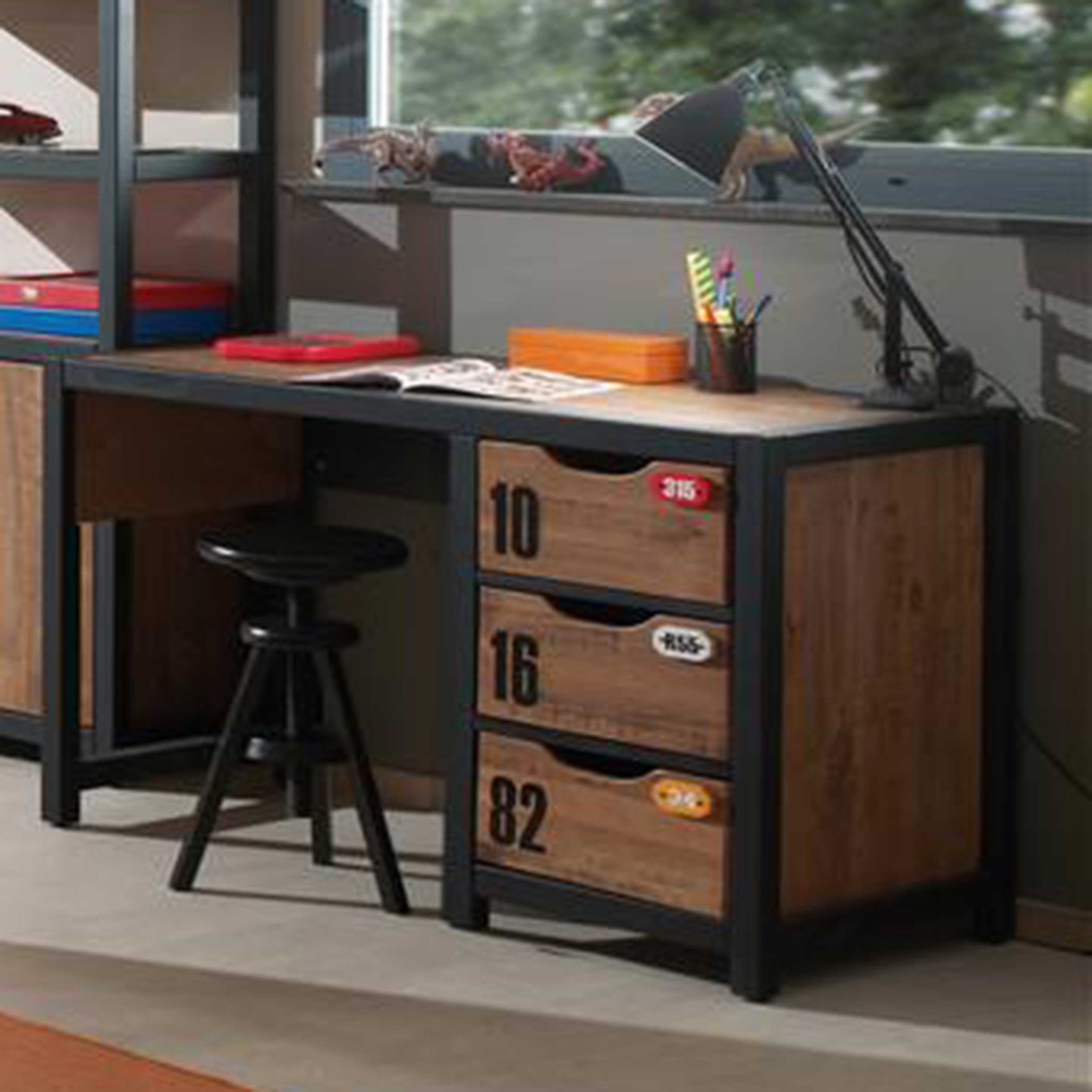 Bureau Alex 130 cm - industriel - Image 3