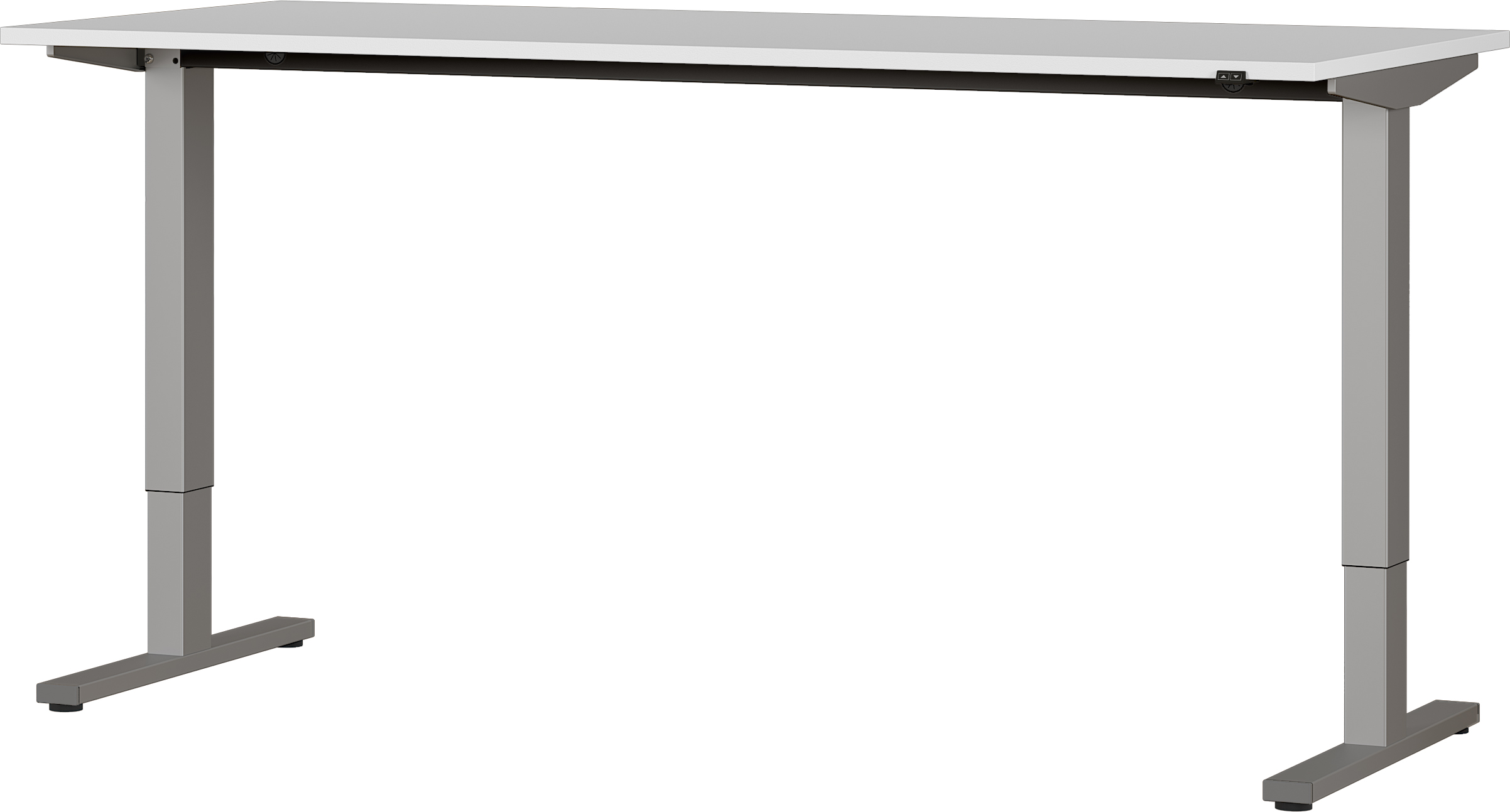 Bureau assis debout Oswald 180 cm électrique - gris clair/argent - Image 7