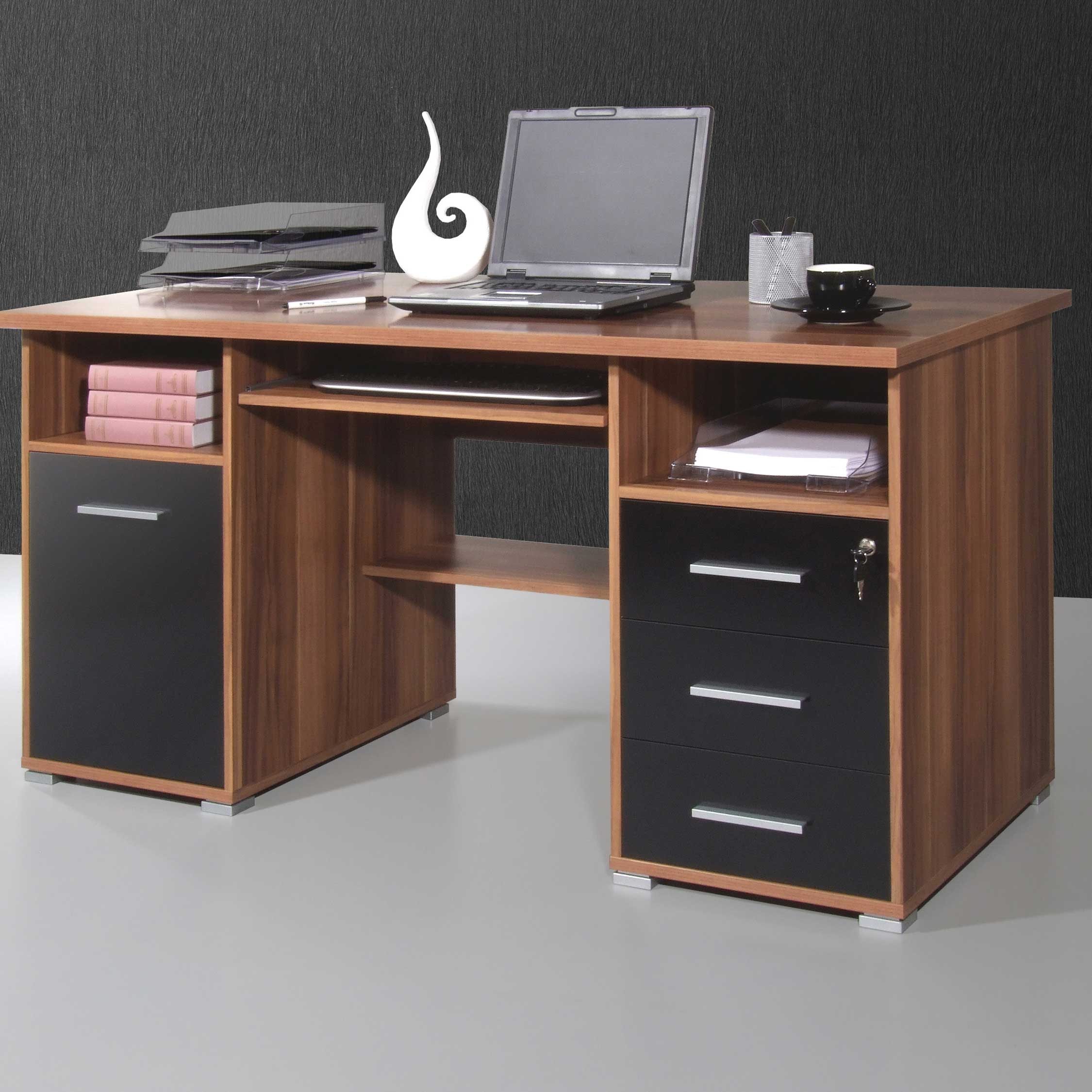 Bureau Beagle 145cm - noyer - Image 3
