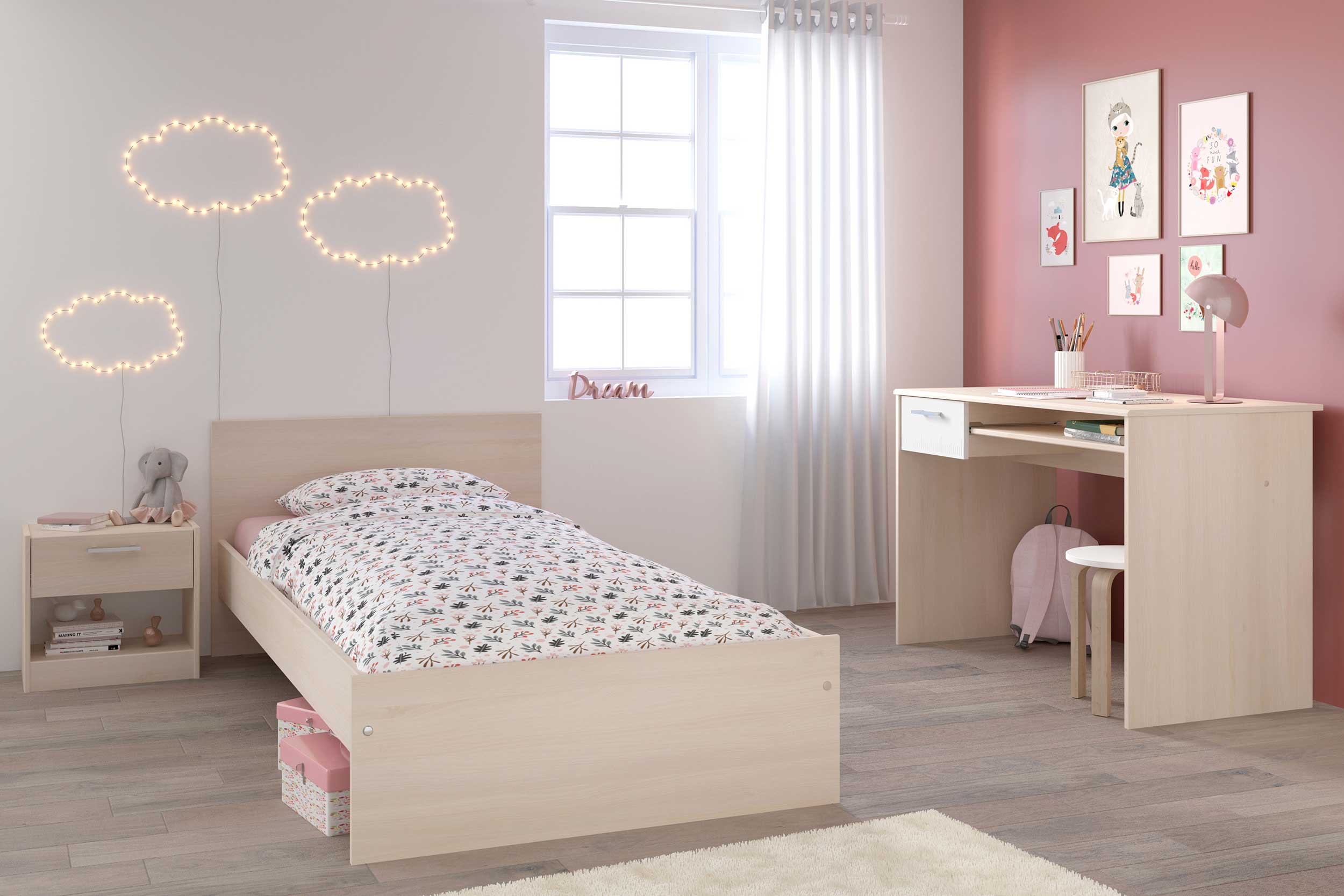 Bureau Carlos brun clair 109cm - brun - Image 7