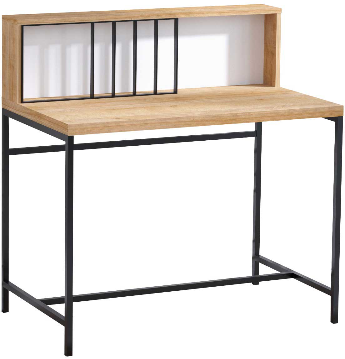 Bureau d'étude créatif avec étagères | Chêne Noir - Image 4