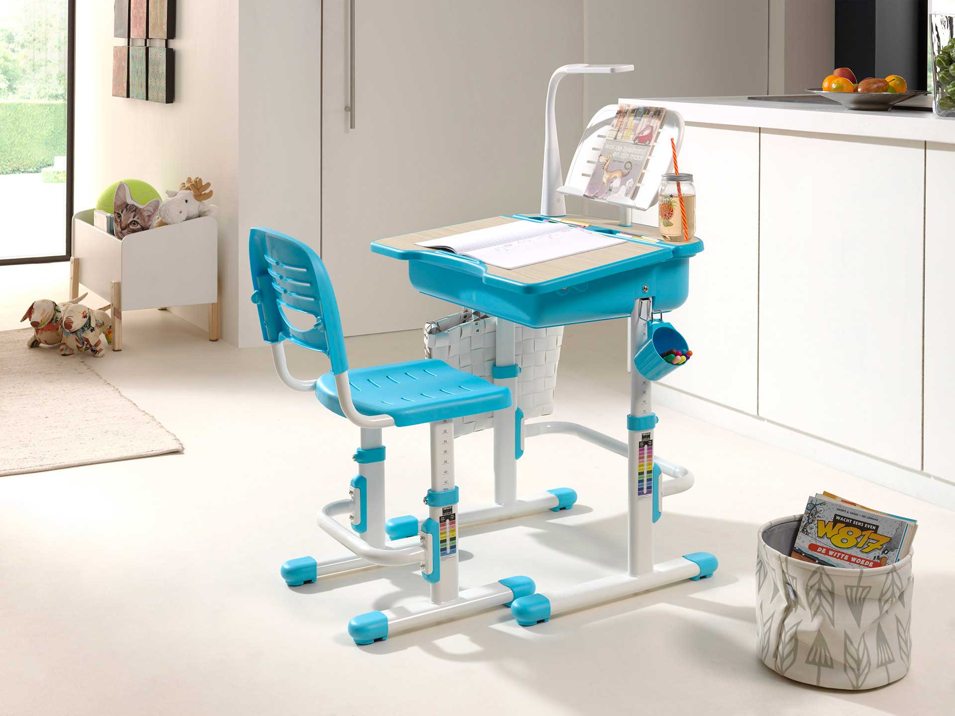 Bureau enfant Comfortline 301 avec plateau inclinable - bleu - Image 6