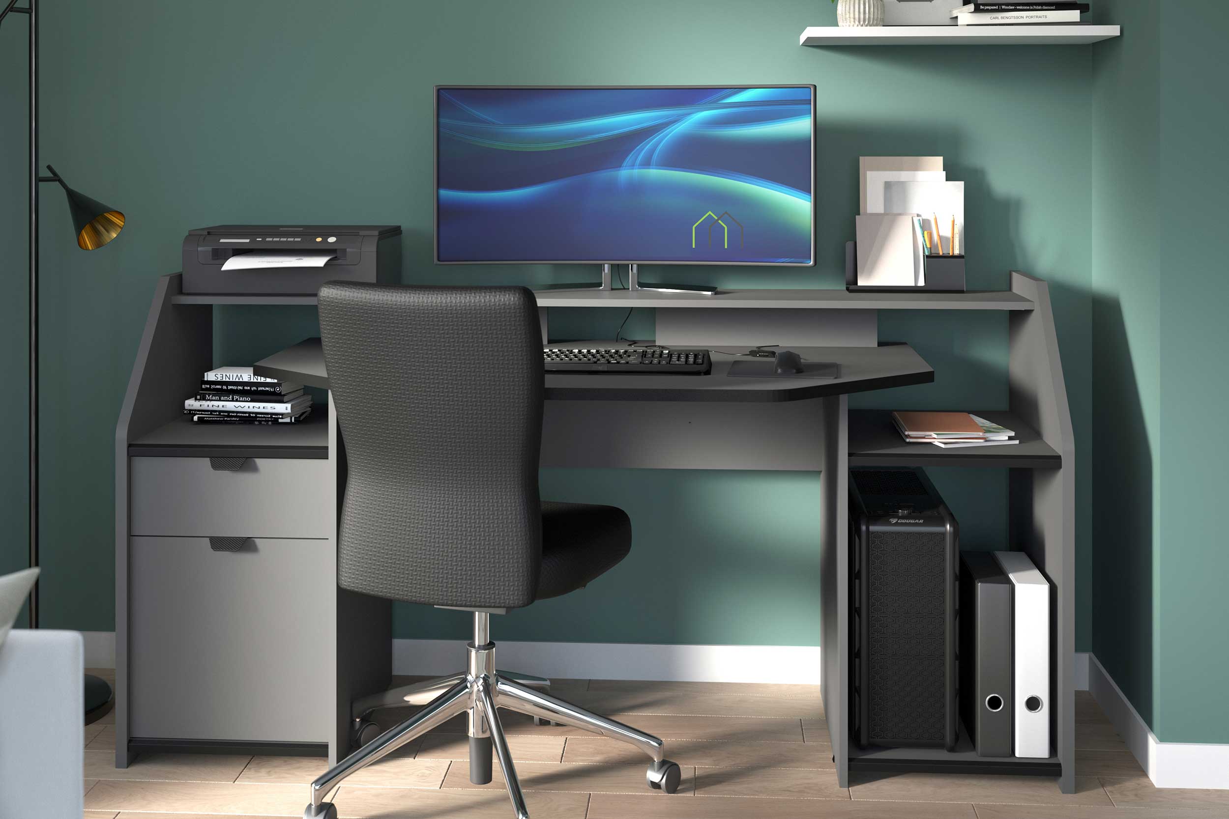 Bureau Gaming 180cm avec ruban LED - Image 11