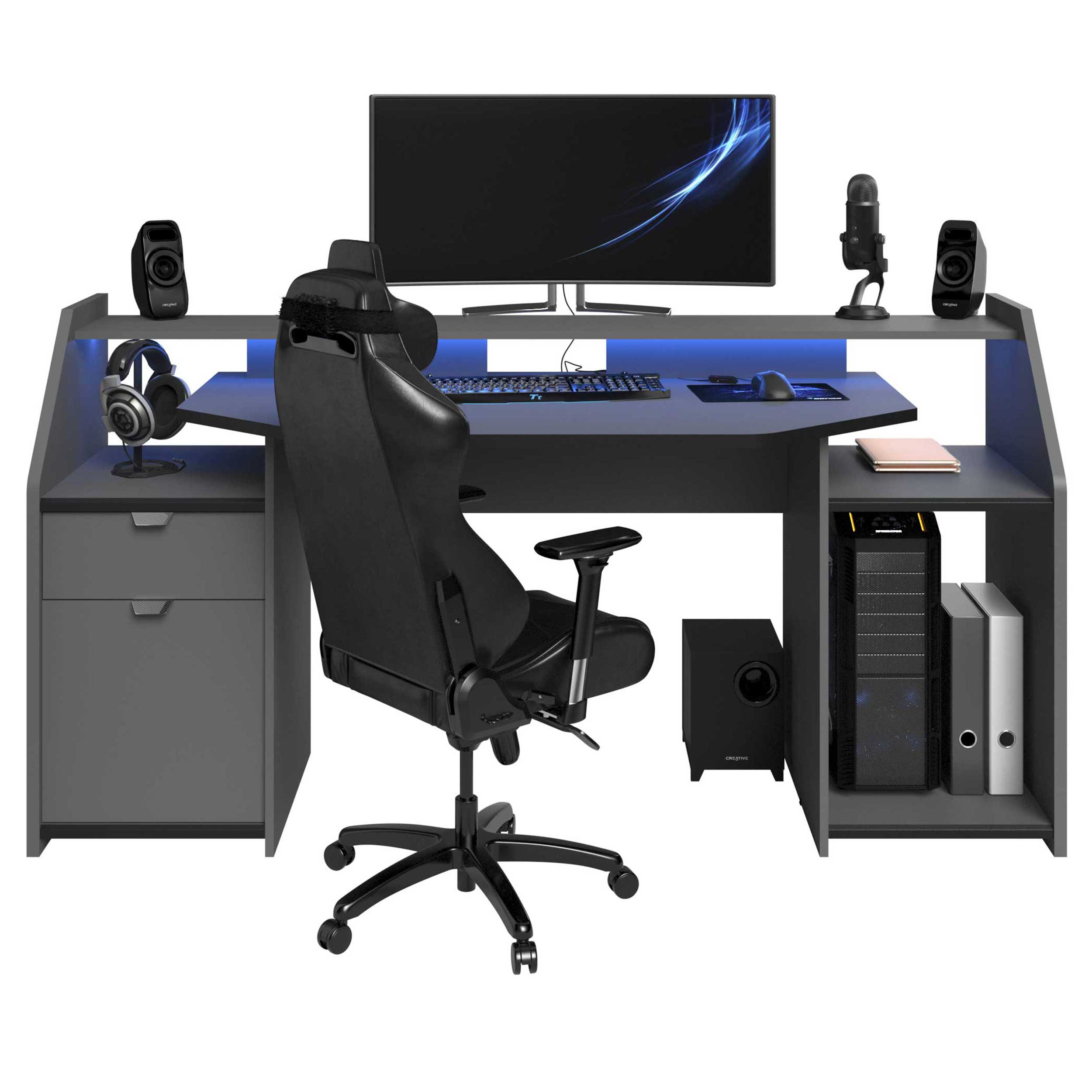 Bureau Gaming 180cm avec ruban LED - Image 12