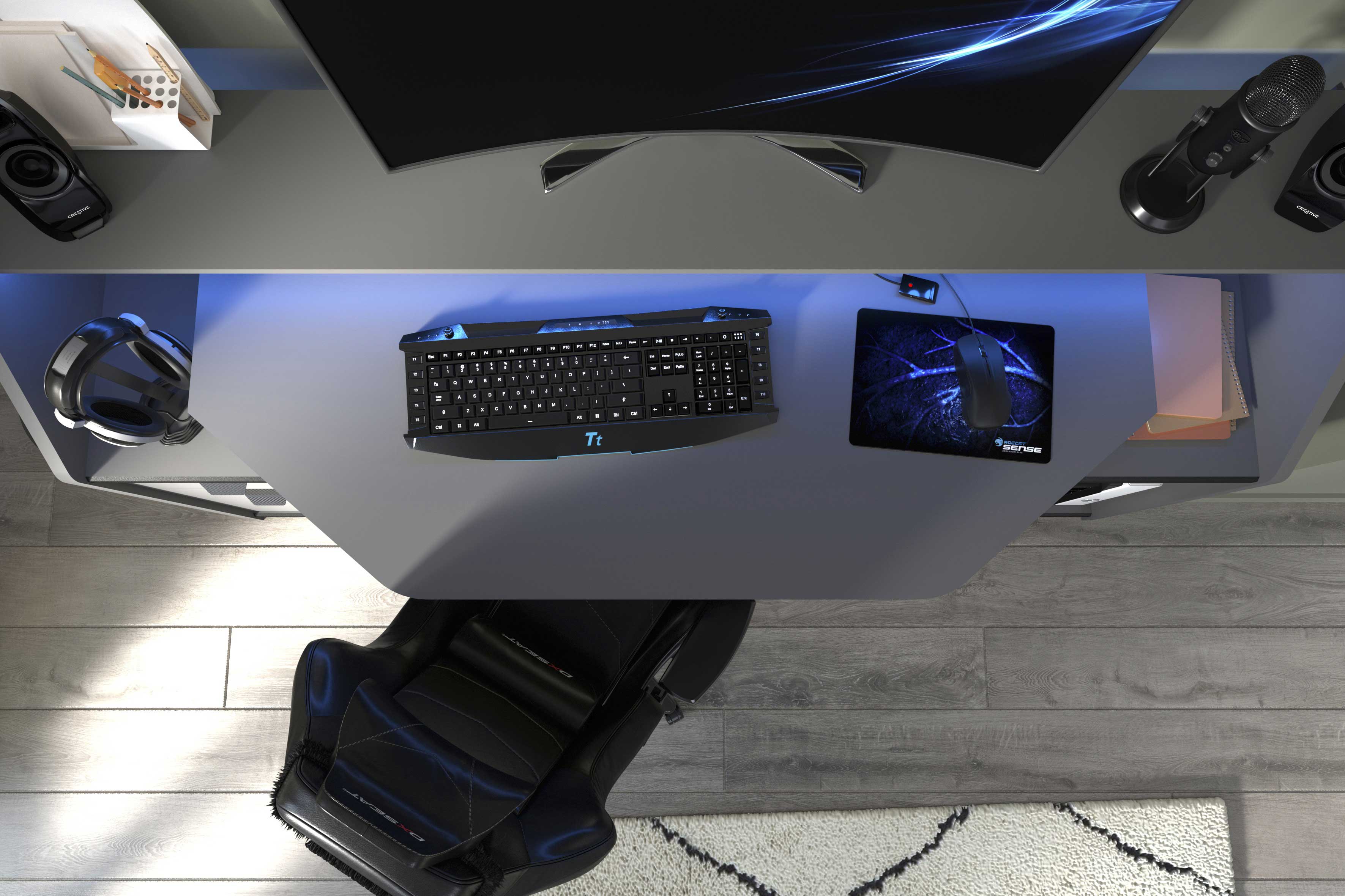 Bureau Gaming 180cm avec ruban LED - Image 3