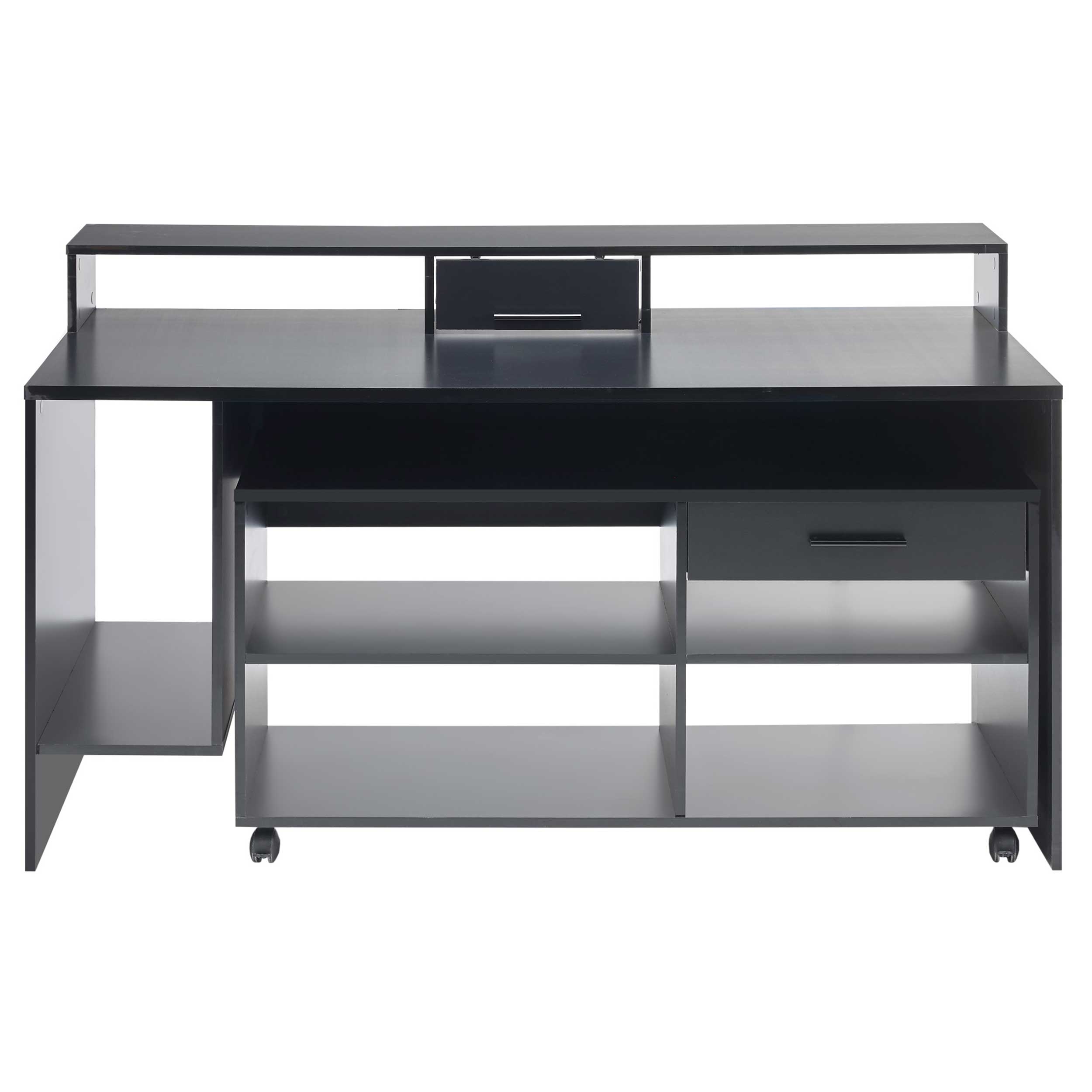 Bureau gaming Tudi éclairage compris - noir - Image 9