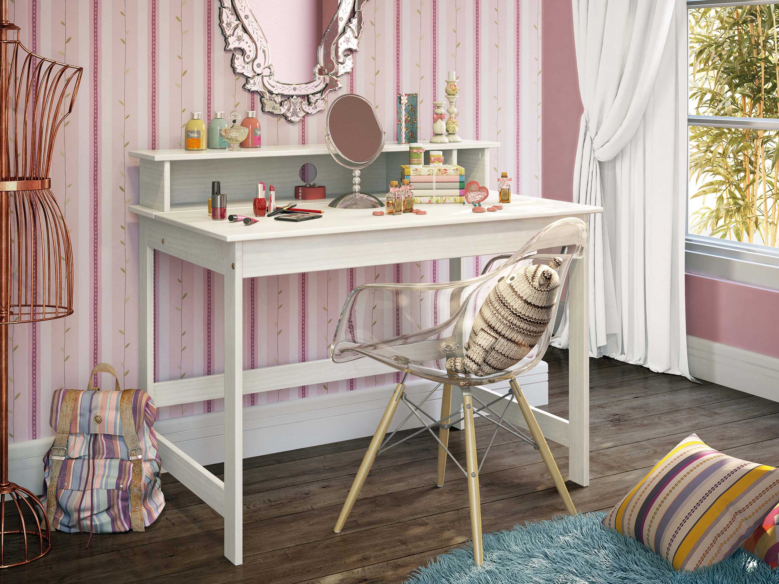 Bureau Harm 110cm - blanc - Image 10