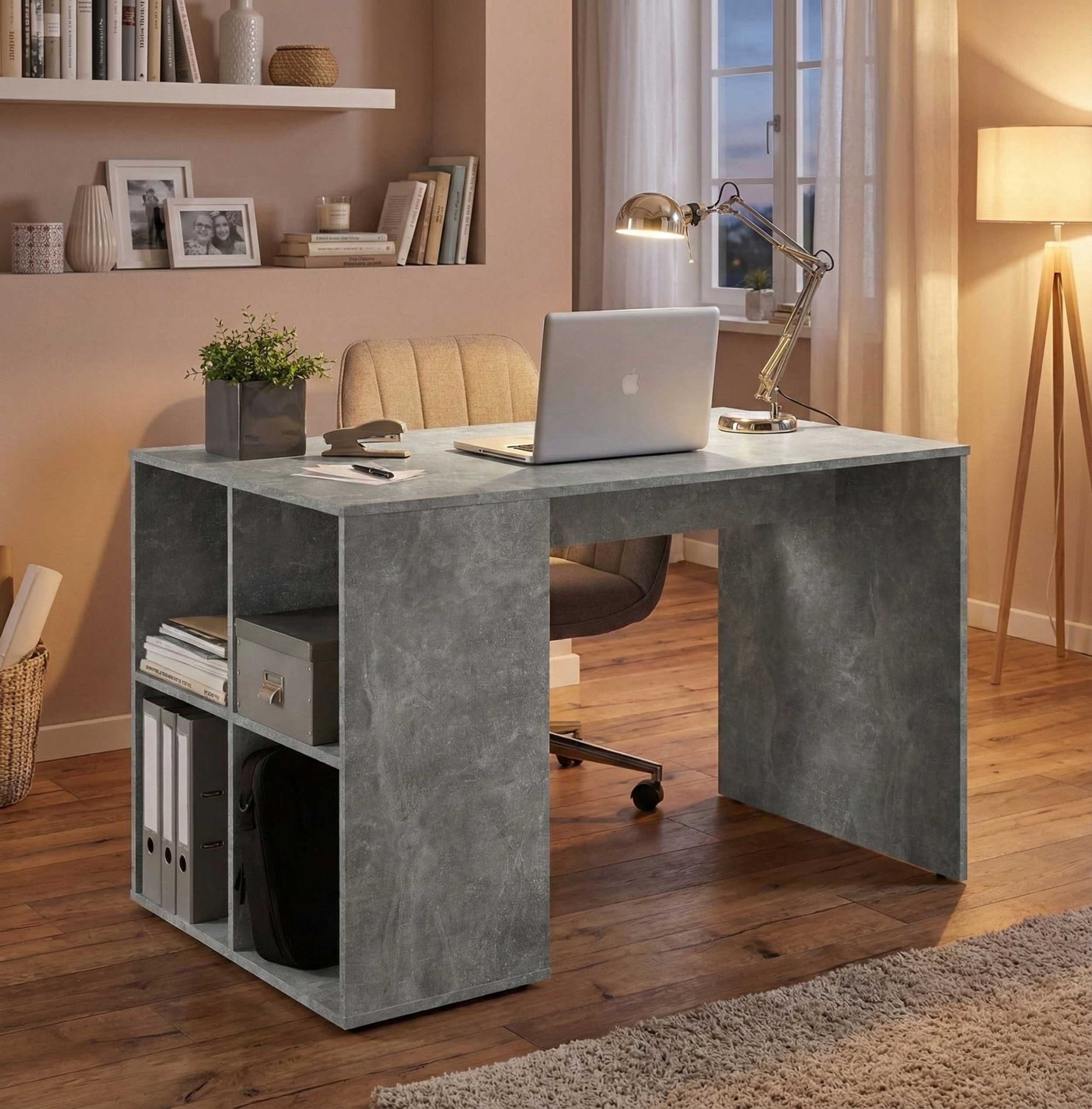 Bureau Henry 117cm - béton - Image 4