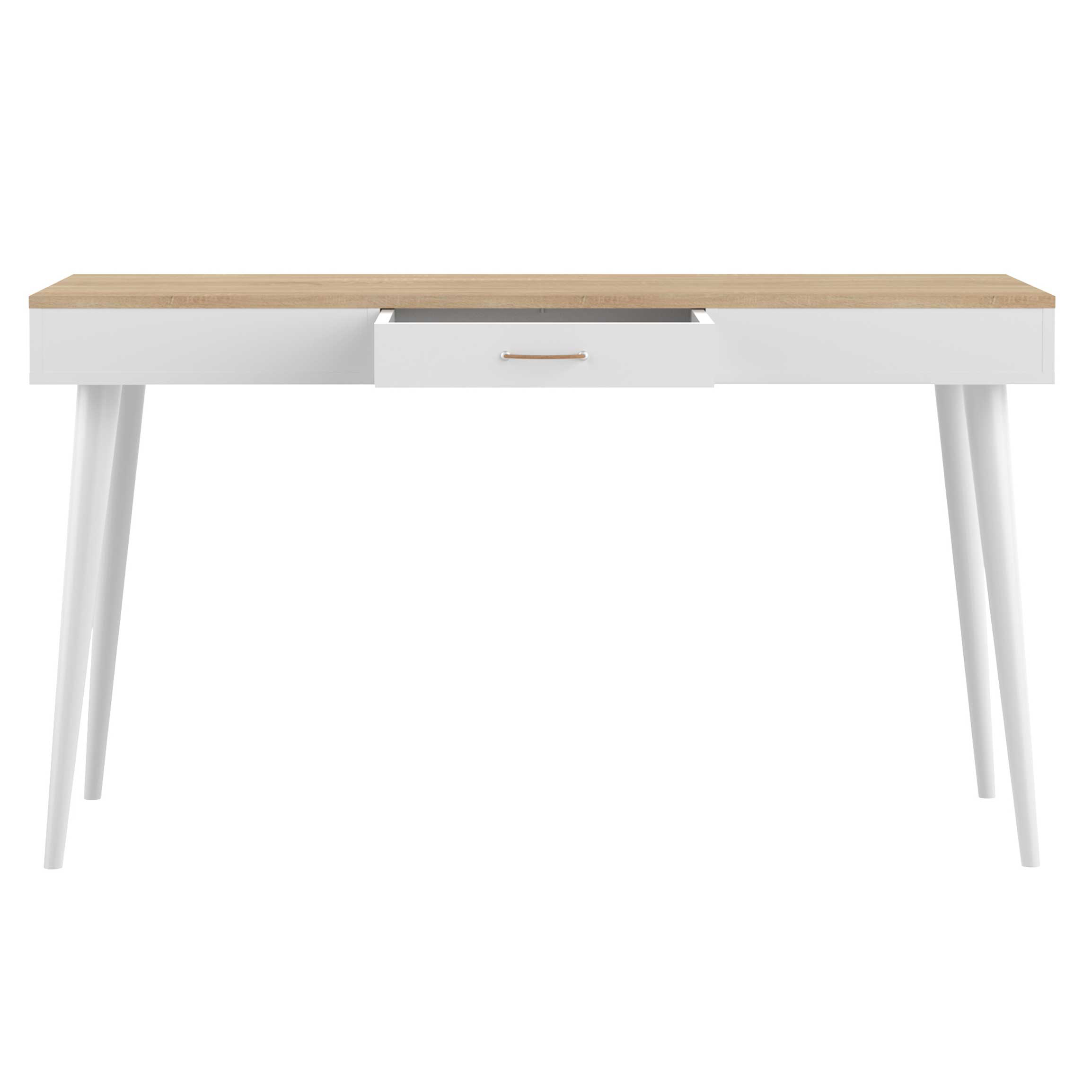 Bureau Horizon 134cm - chêne/blanc - Image 7