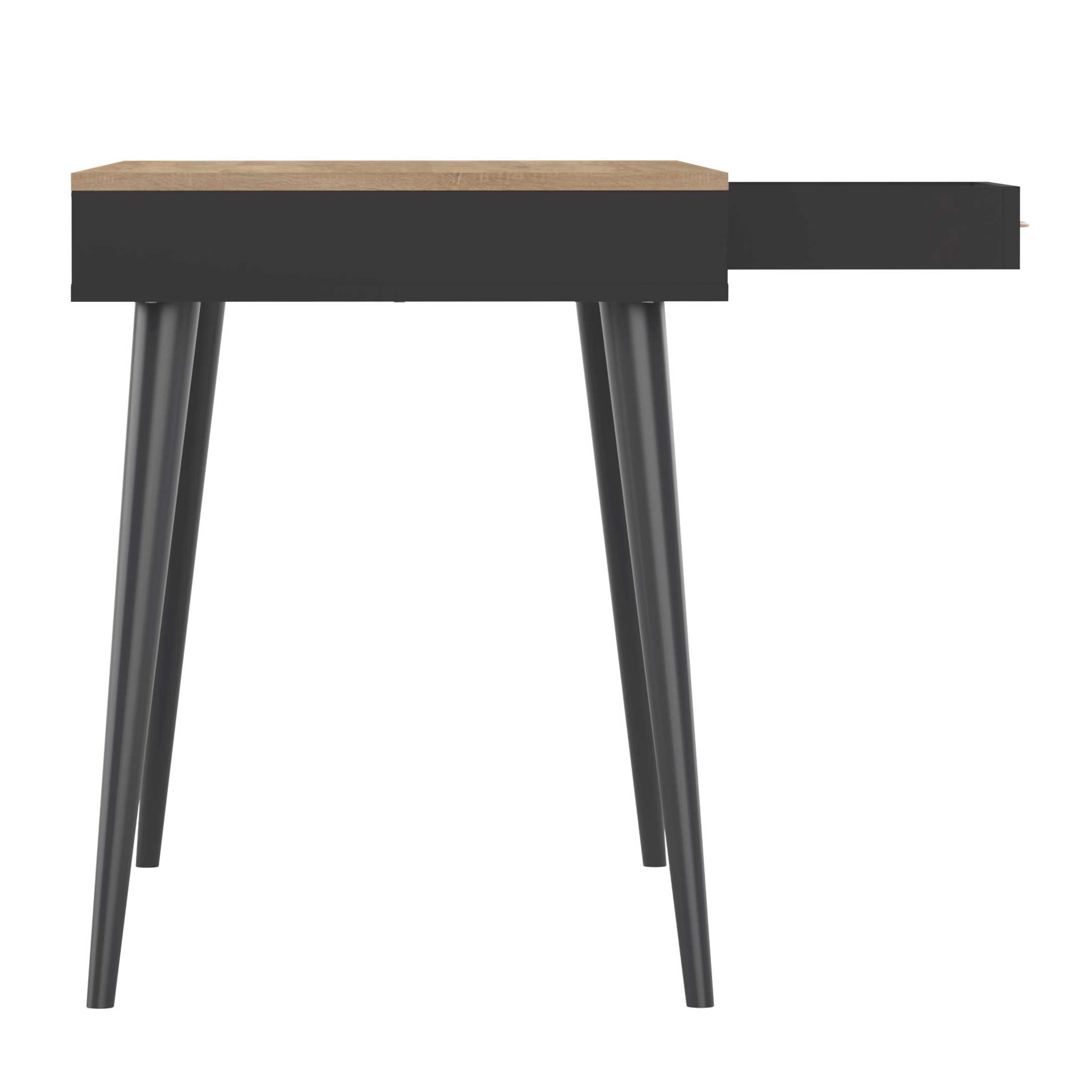 Bureau Horizon 134cm - chêne/noir - Image 2