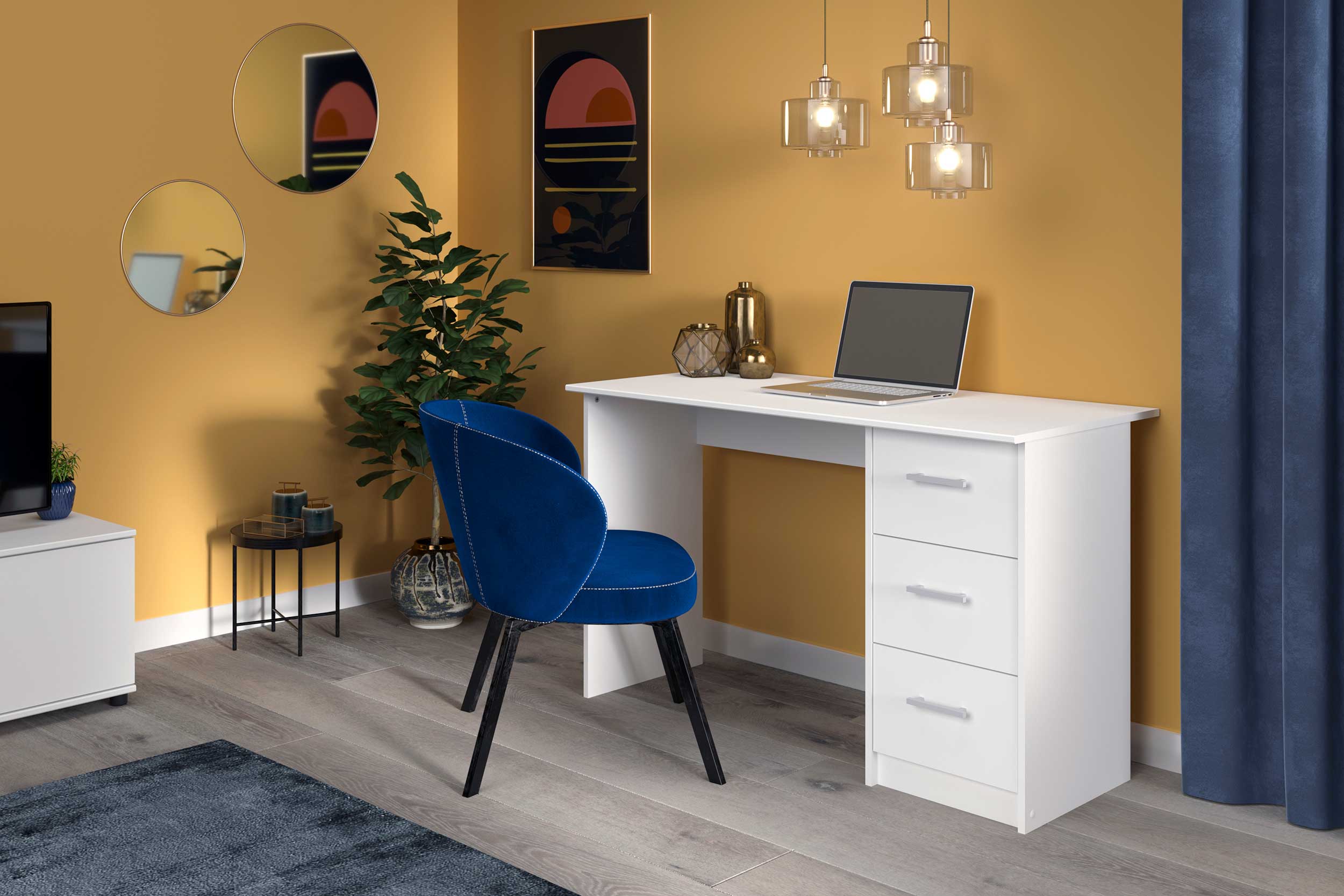 Bureau Ingrid 121cm - blanc - Image 8