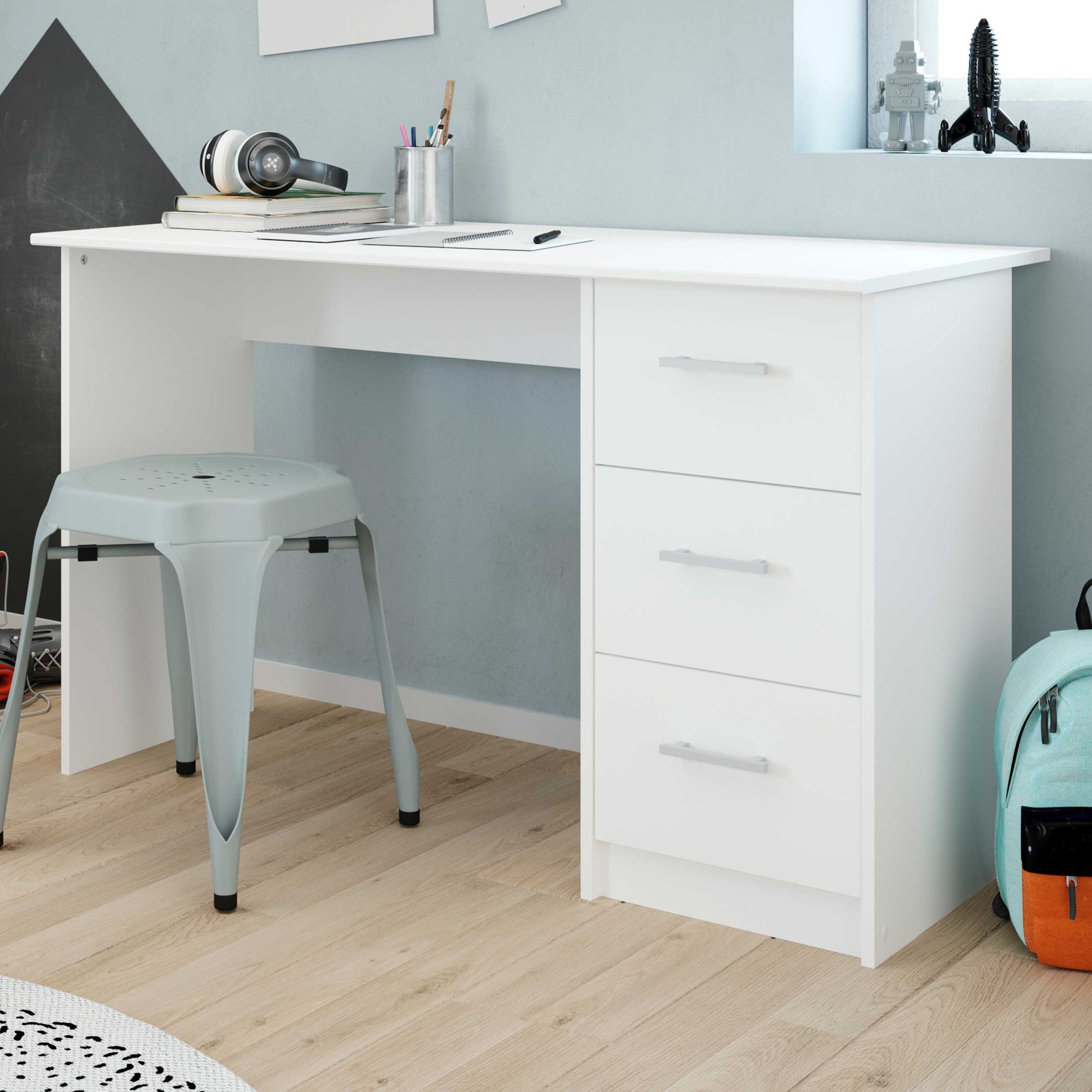 Bureau Ingrid 121cm - blanc