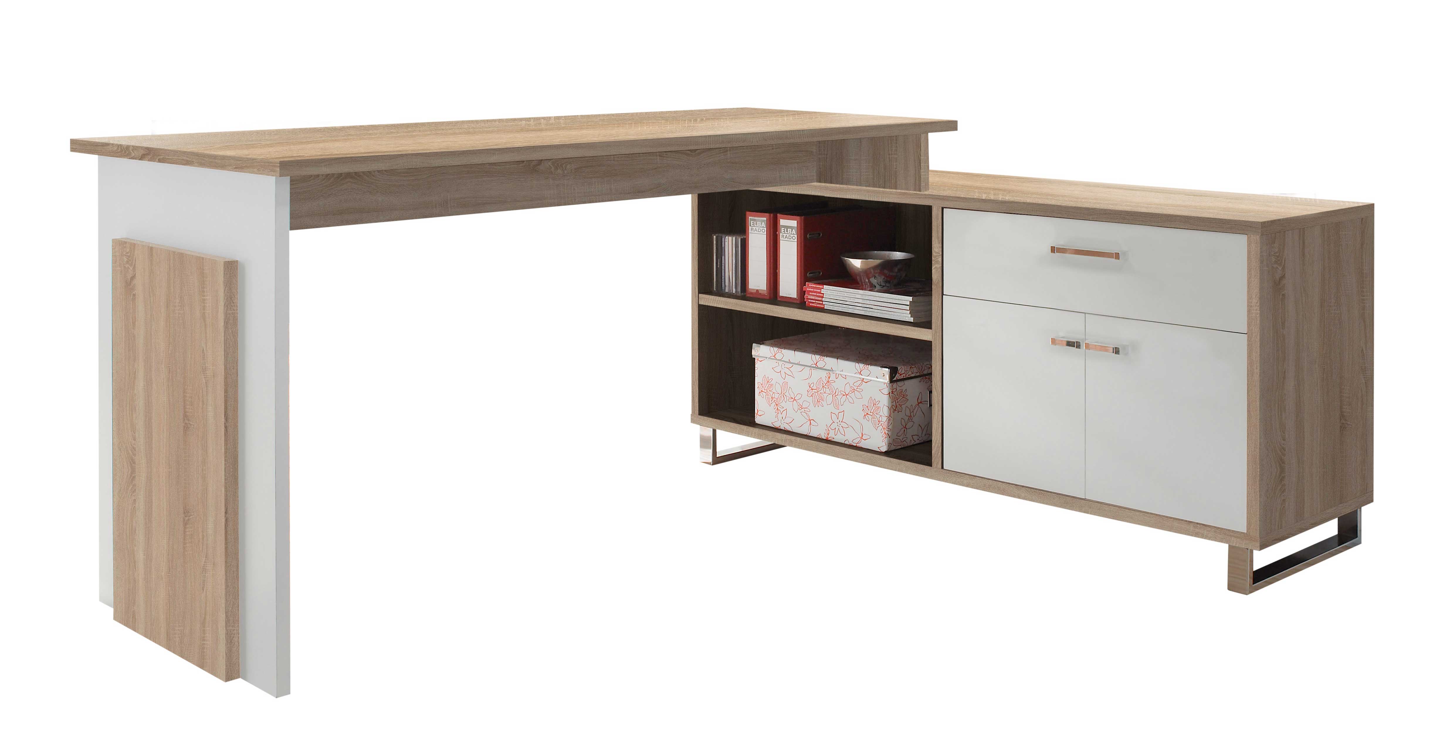Bureau Klopp - chêne/blanc - Image 4
