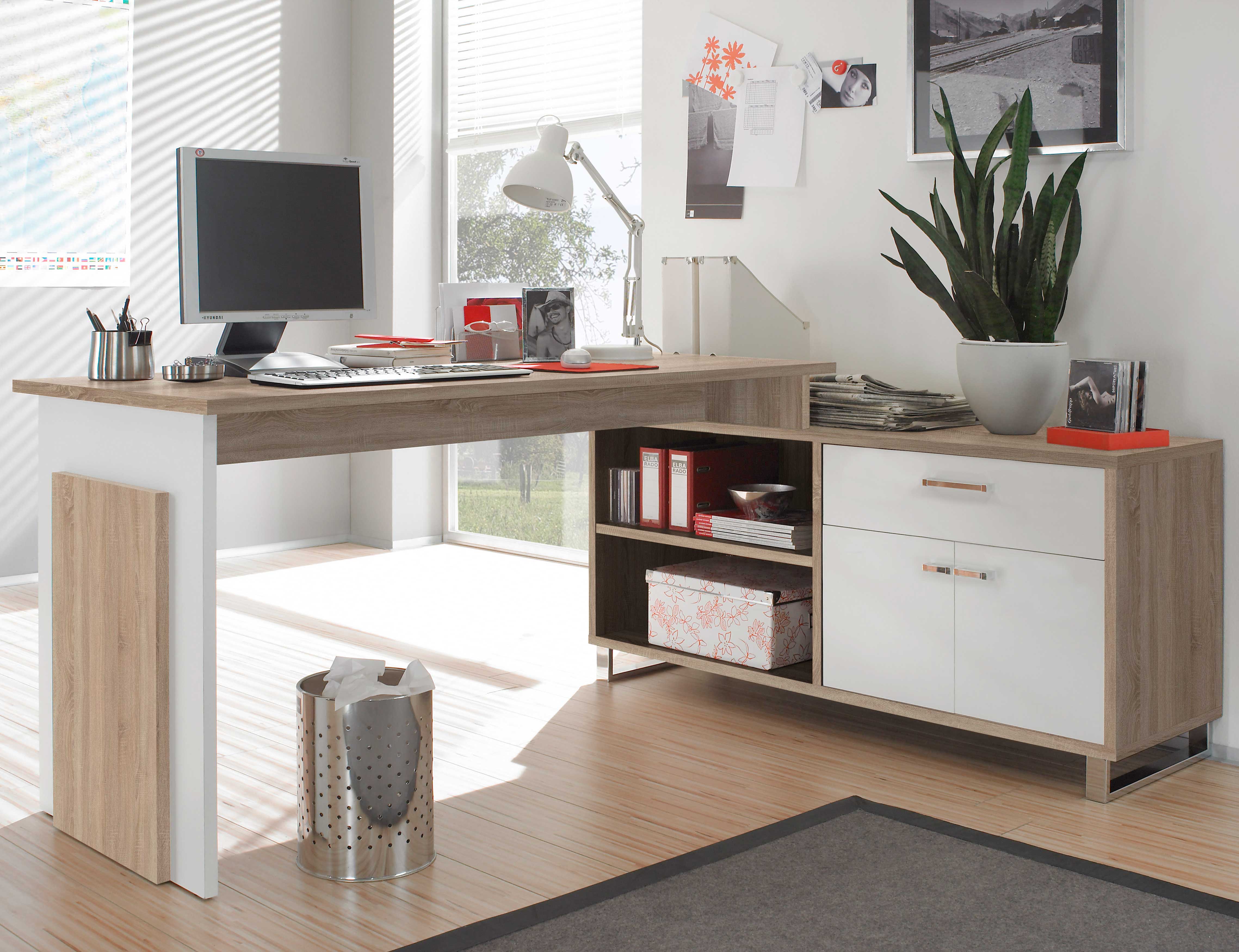 Bureau Klopp - chêne/blanc