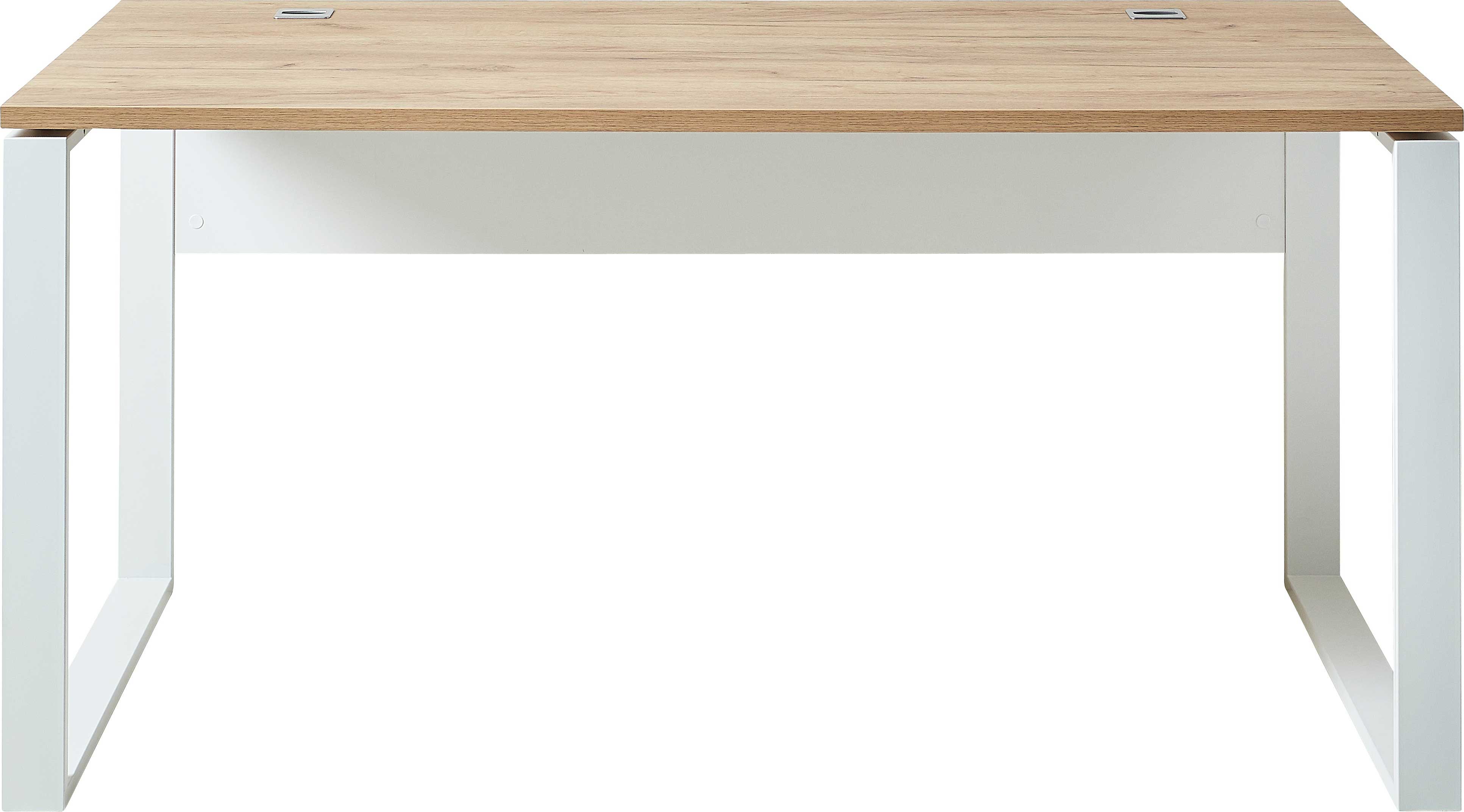 Bureau Lloris 158cm - blanc/chêne - Image 3