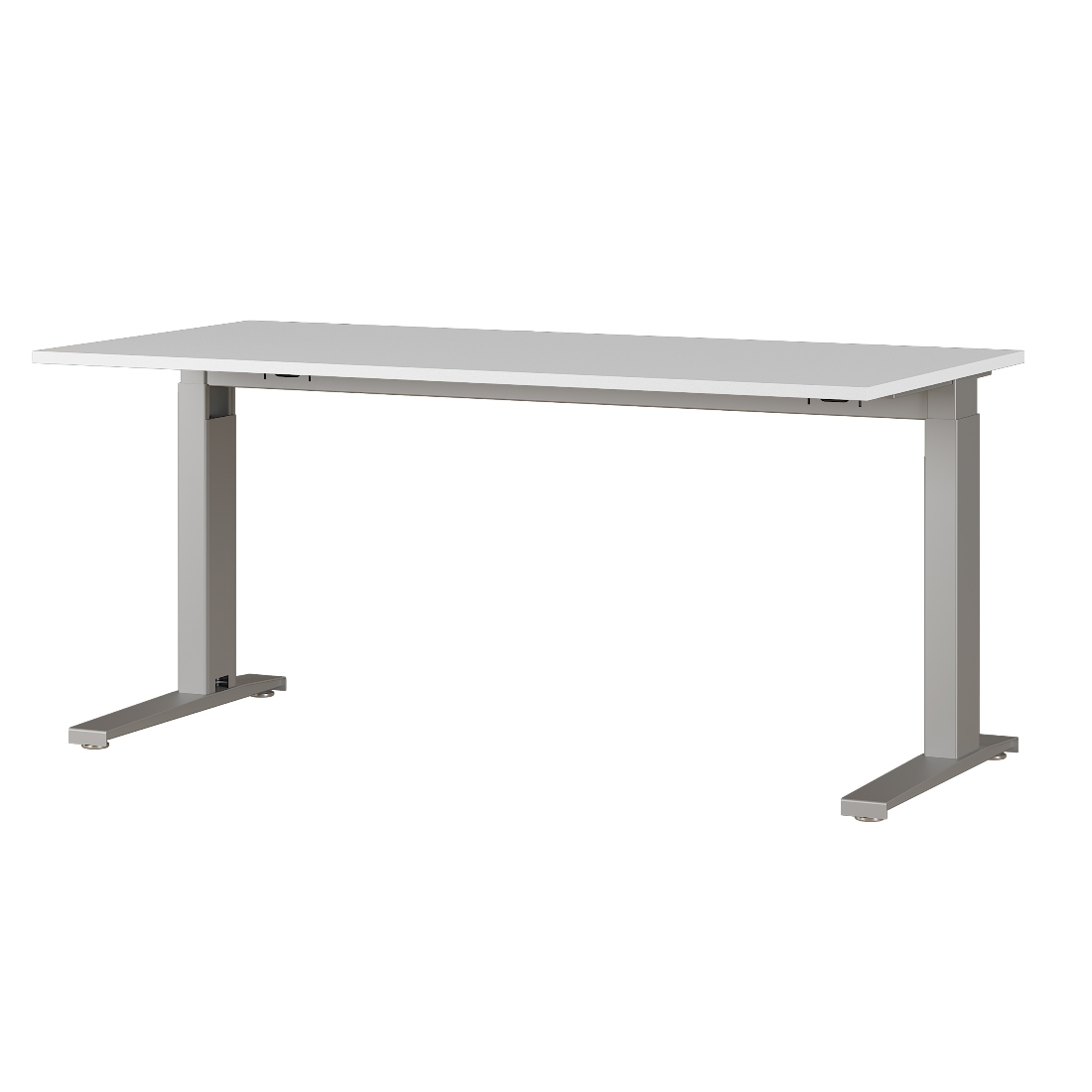 Bureau Osmond 160cm réglable en hauteur - gris clair/argent - Image 1