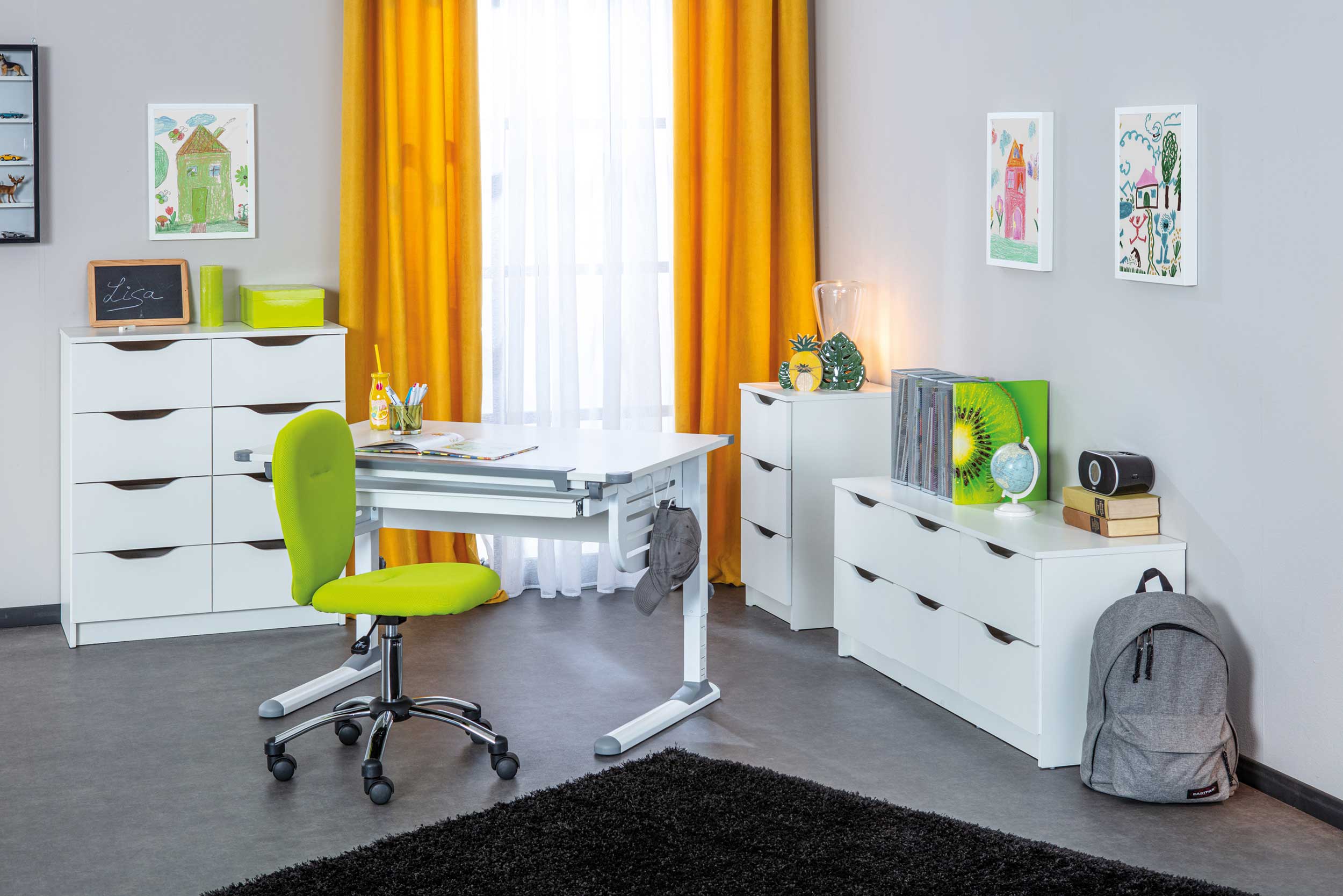 Bureau Skalare 110cm réglable - blanc - Image 2