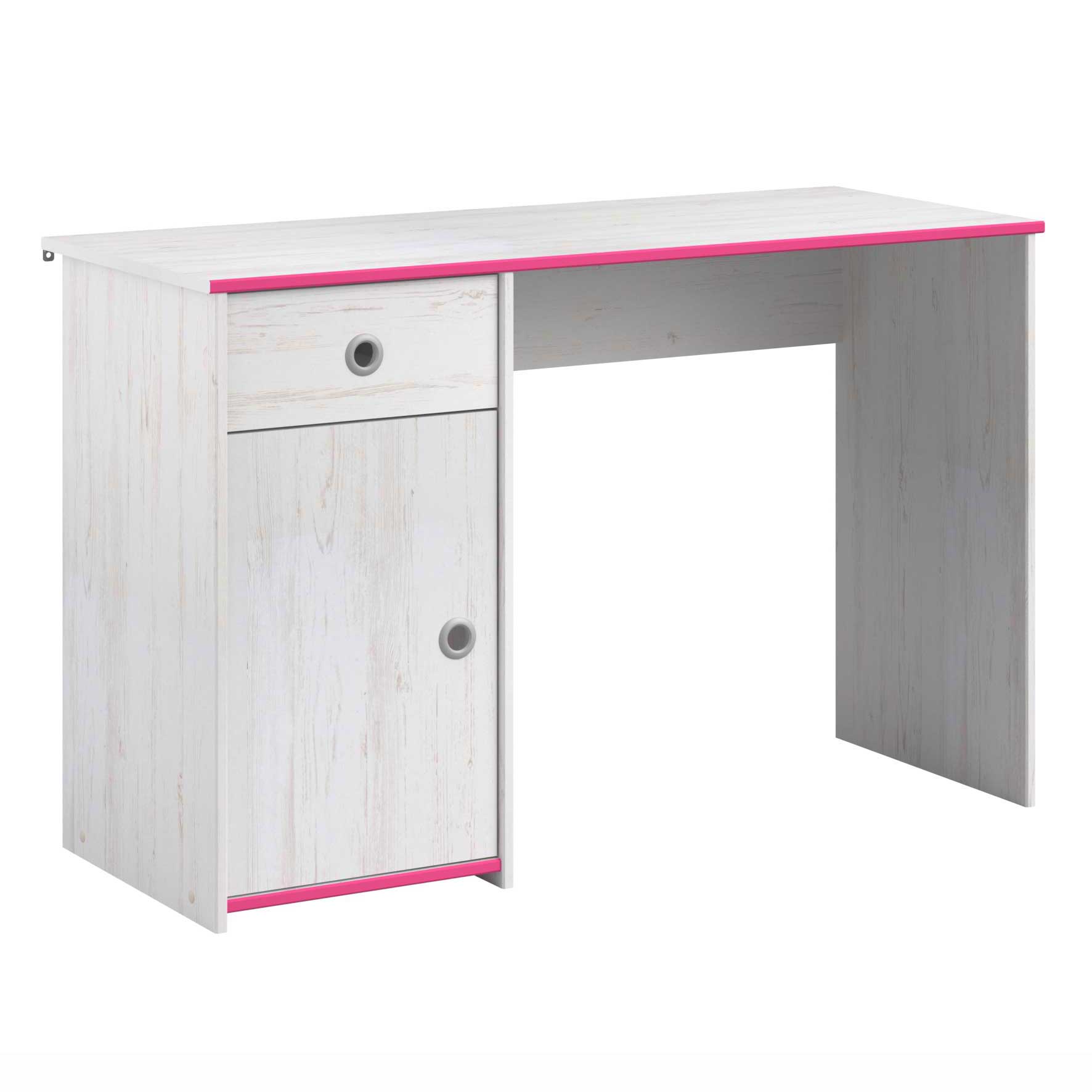 Bureau Smiley 121cm - blanc/rose ou bleu - Image 3