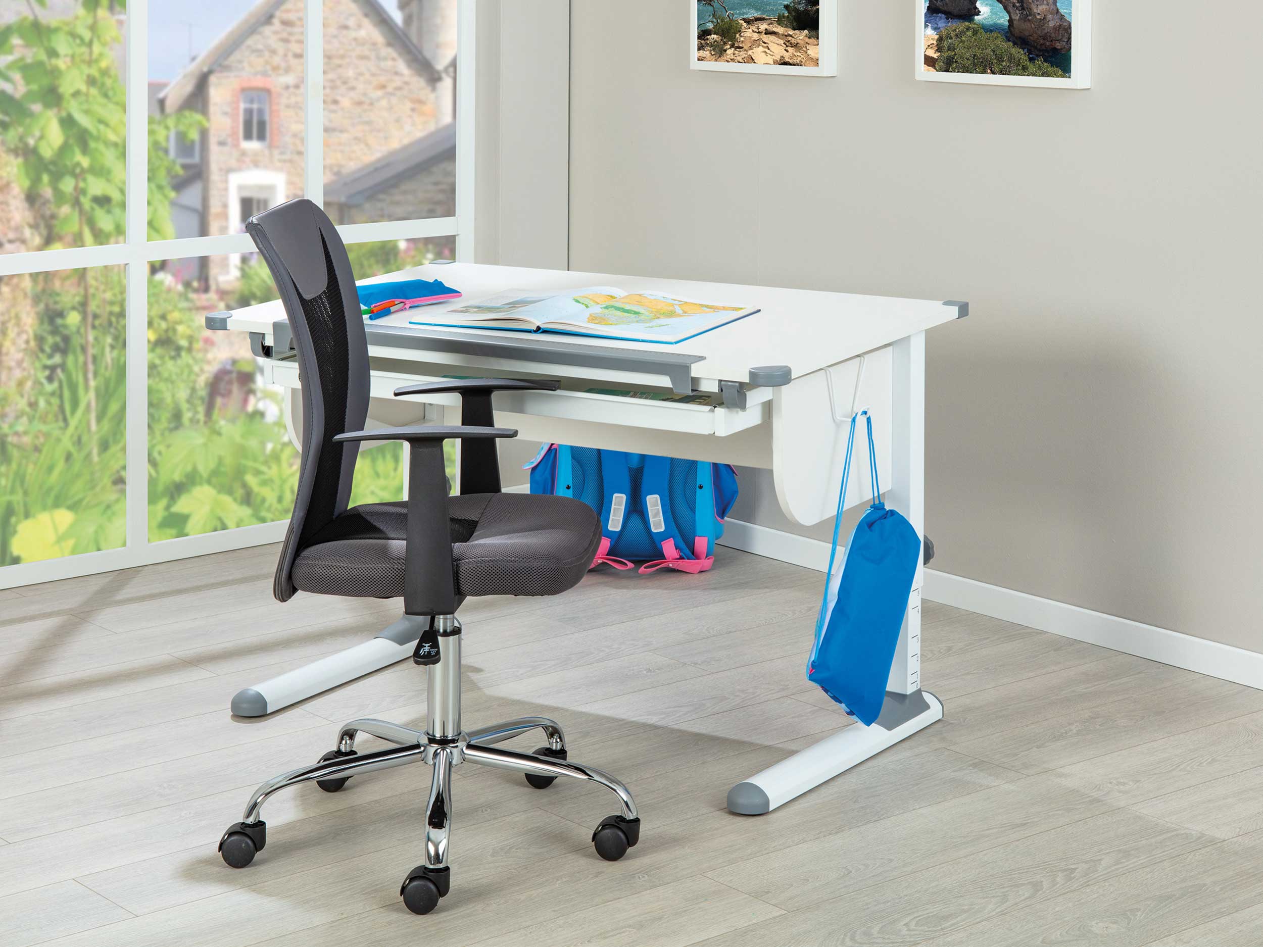 Bureau Studare 110cm réglable - blanc - Image 2