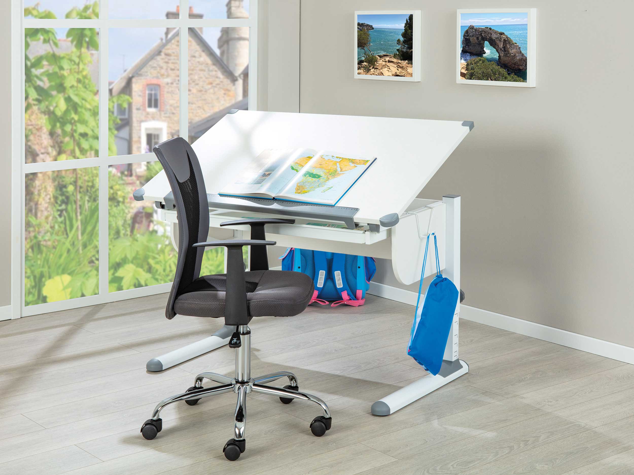 Bureau Studare 110cm réglable - blanc - Image 3