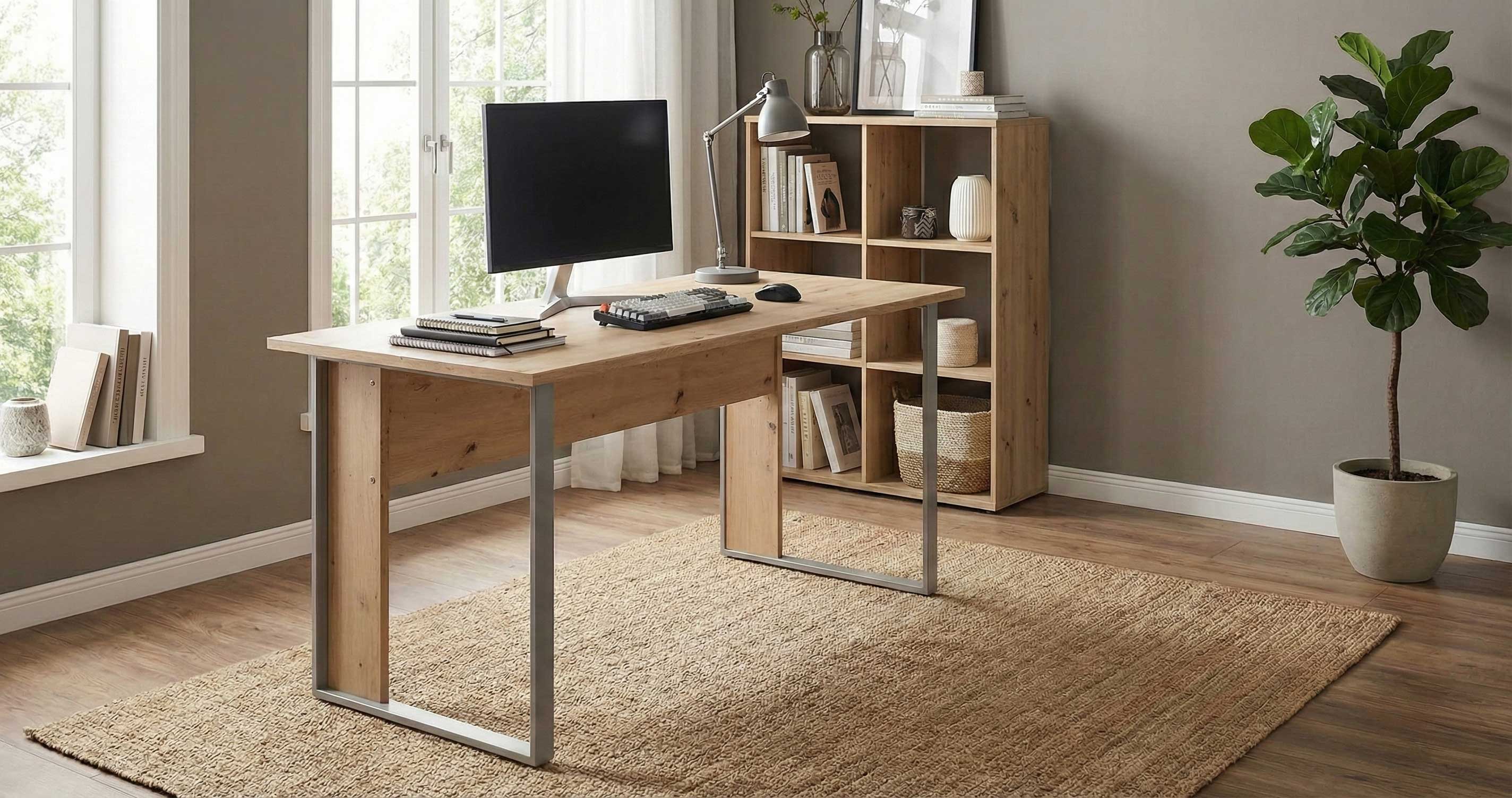 Bureau The Office 180 cm - chêne artisan - Image 4