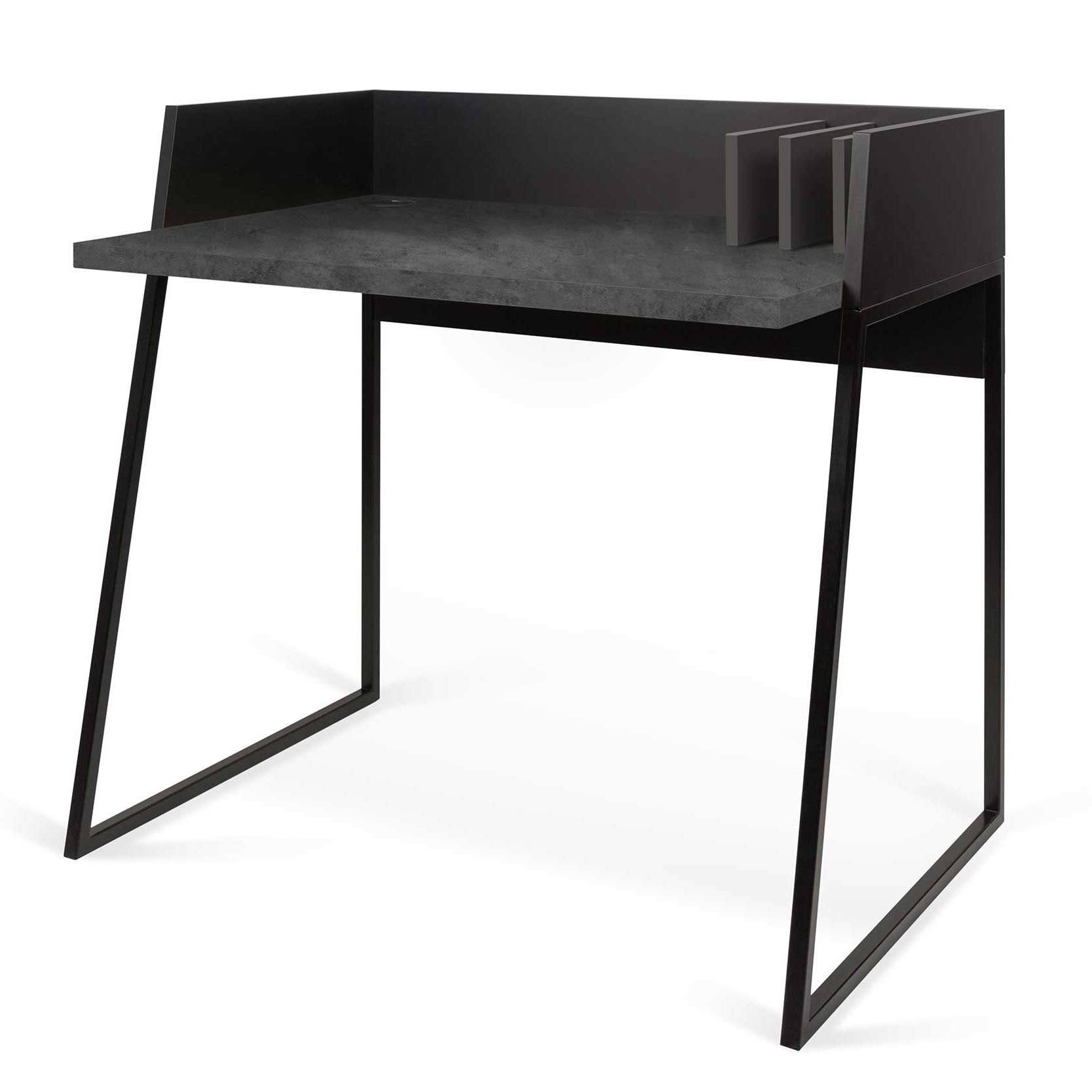 Bureau Volta 90cm - noir/béton - Image 9