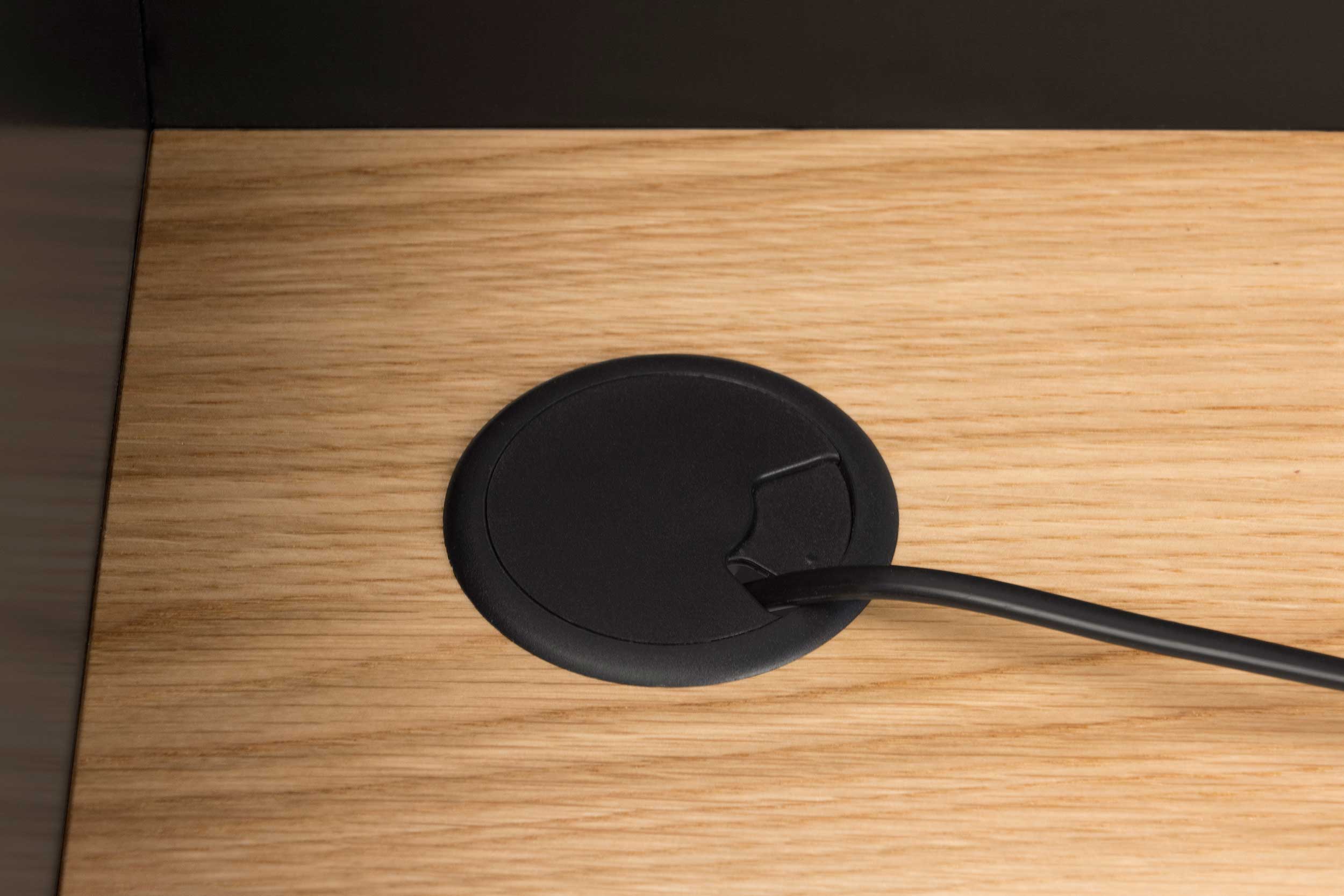 Bureau Volta 90cm - noir/chêne - Image 4