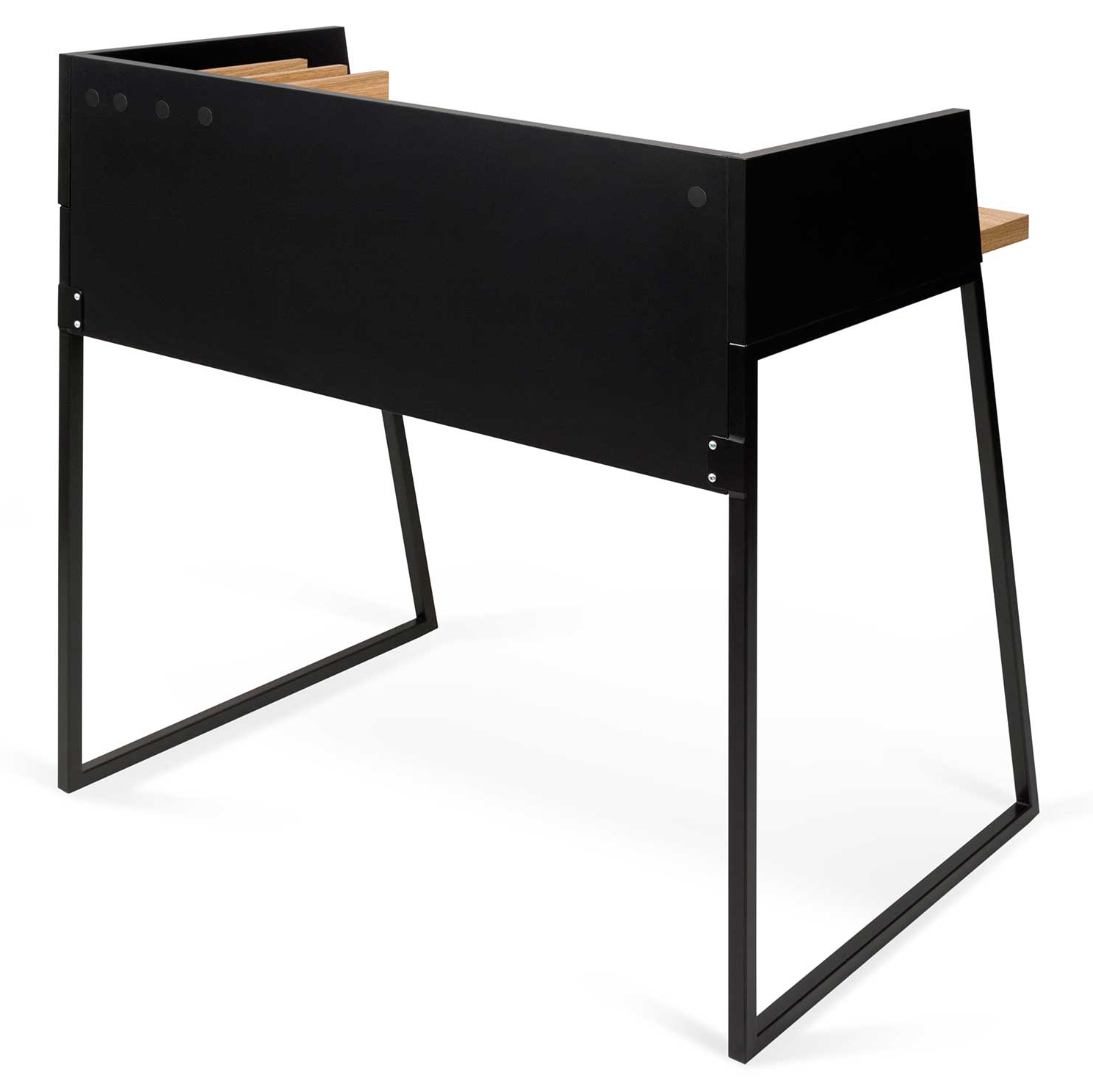Bureau Volta 90cm - noir/chêne - Image 5