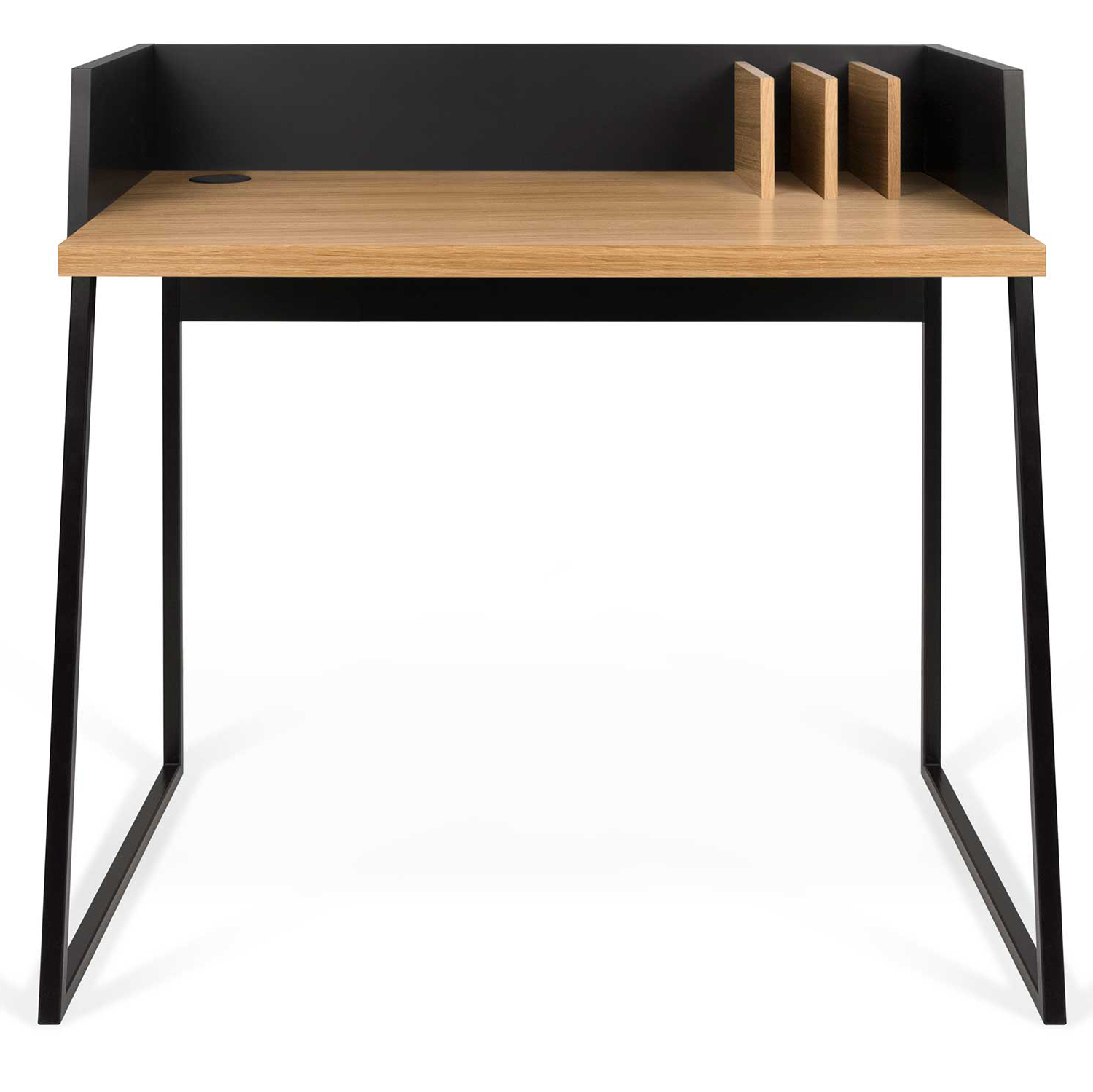 Bureau Volta 90cm - noir/chêne - Image 7