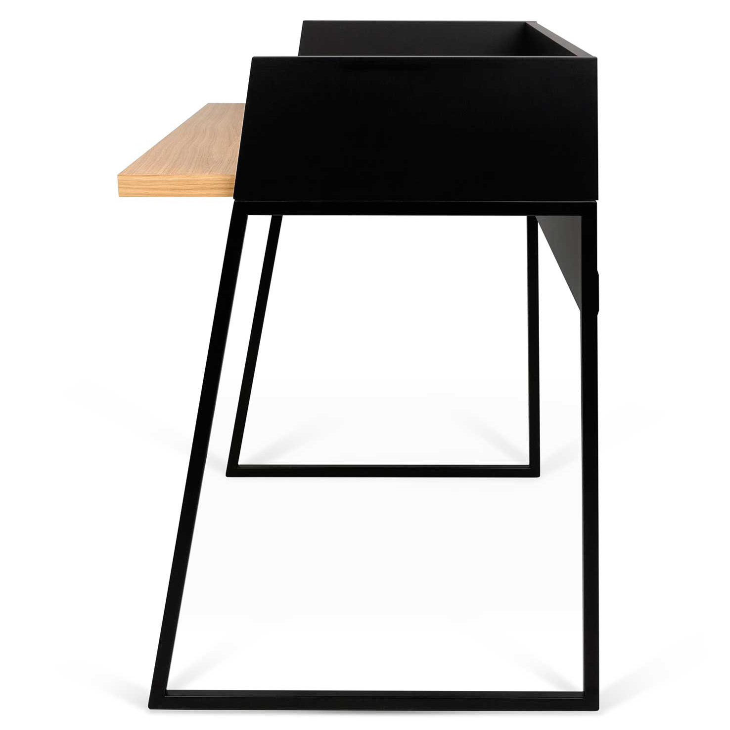 Bureau Volta 90cm - noir/chêne - Image 8