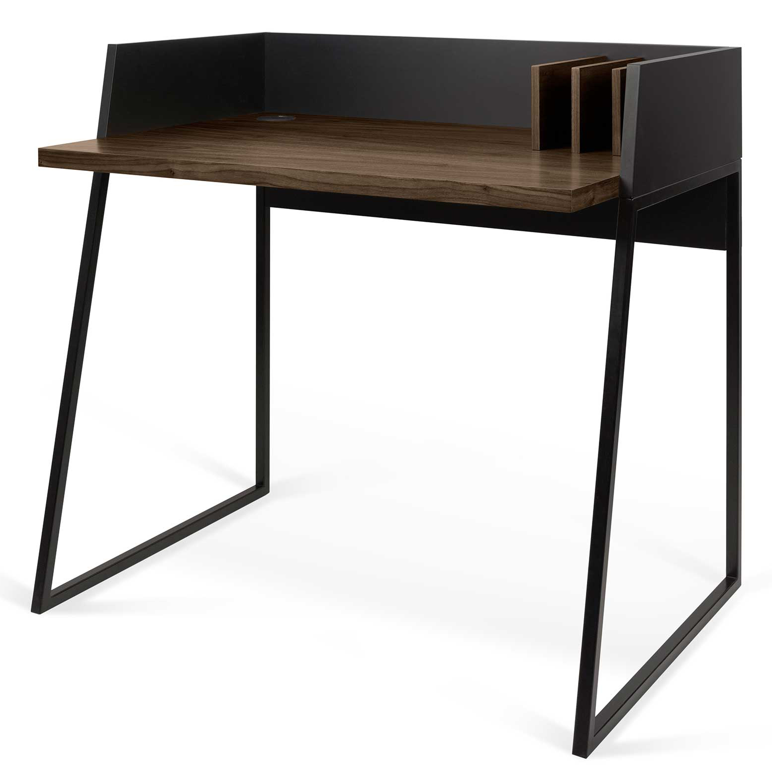 Bureau Volta 90cm - noir/noyer - Image 12