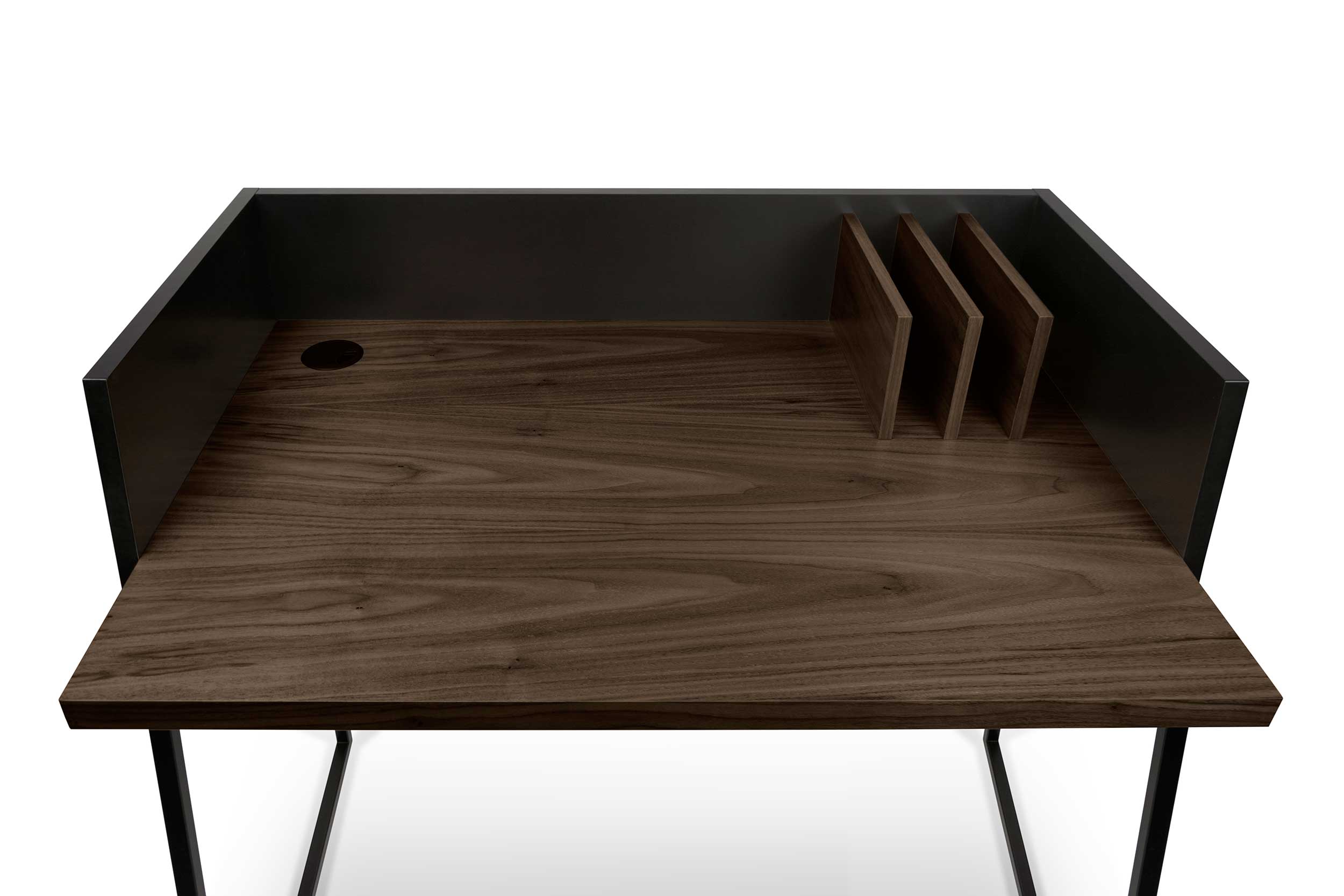 Bureau Volta 90cm - noir/noyer - Image 8