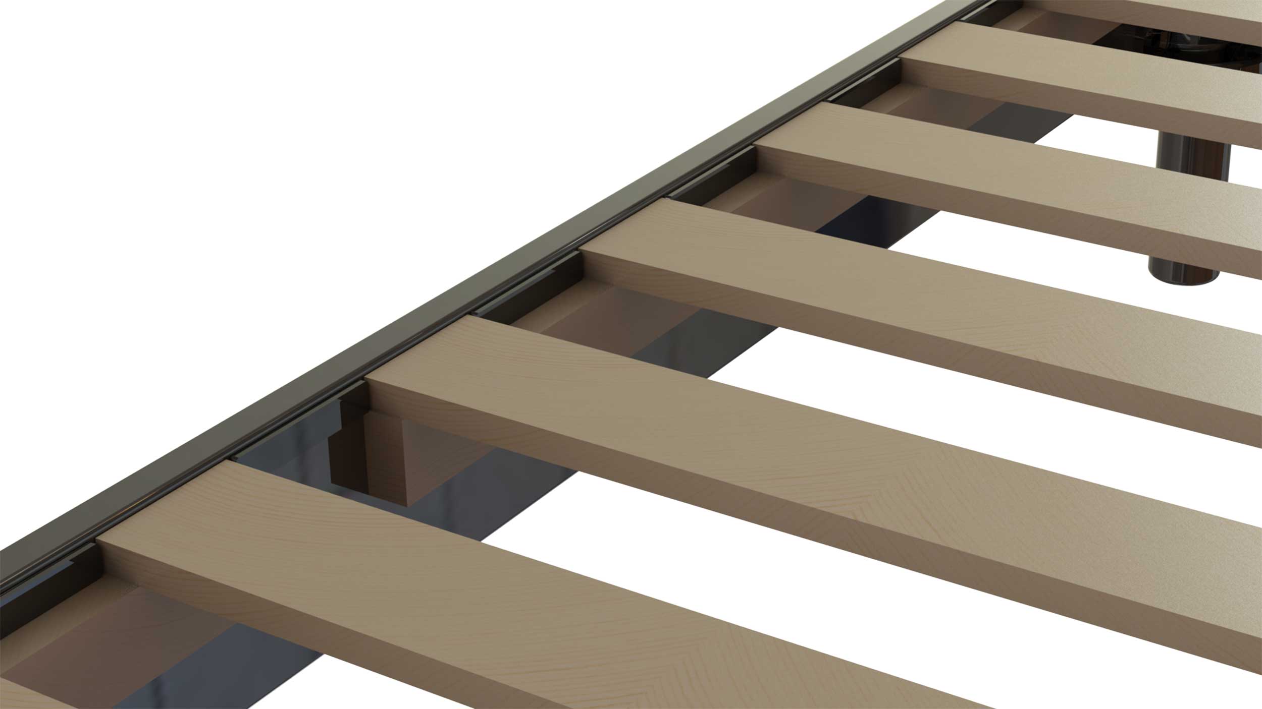 Cadre de lit Tibor 12 lattes 140x200 - blanc - Image 2