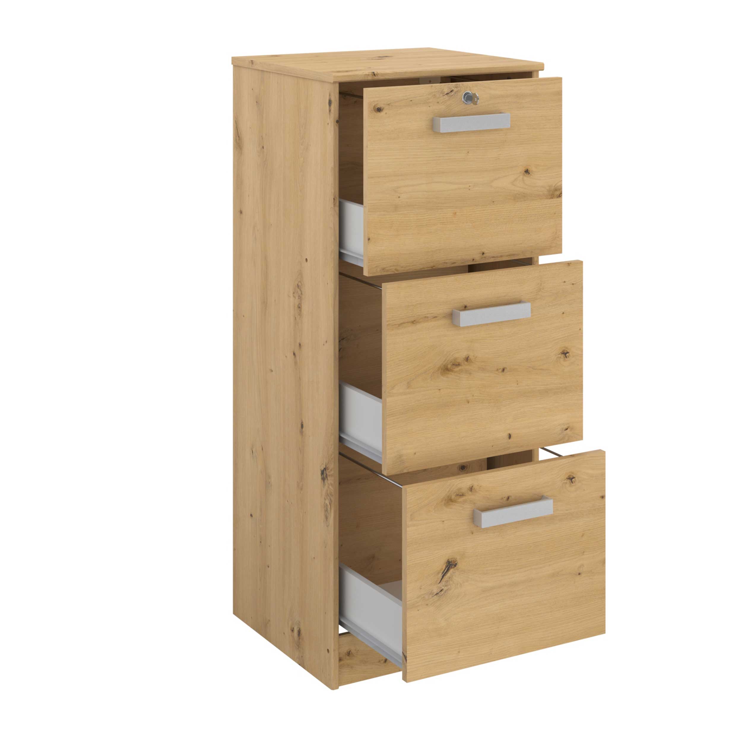 Caisson à 3 tiroirs Marri - chêne - Image 7