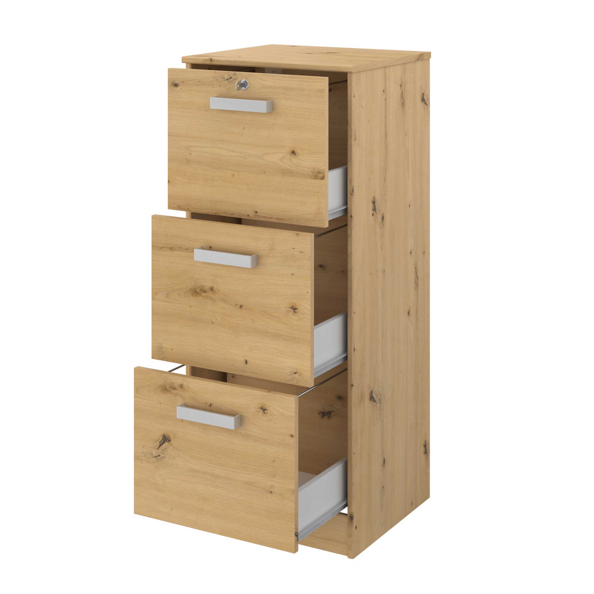 Caisson à 3 tiroirs Marri - chêne - Image 10