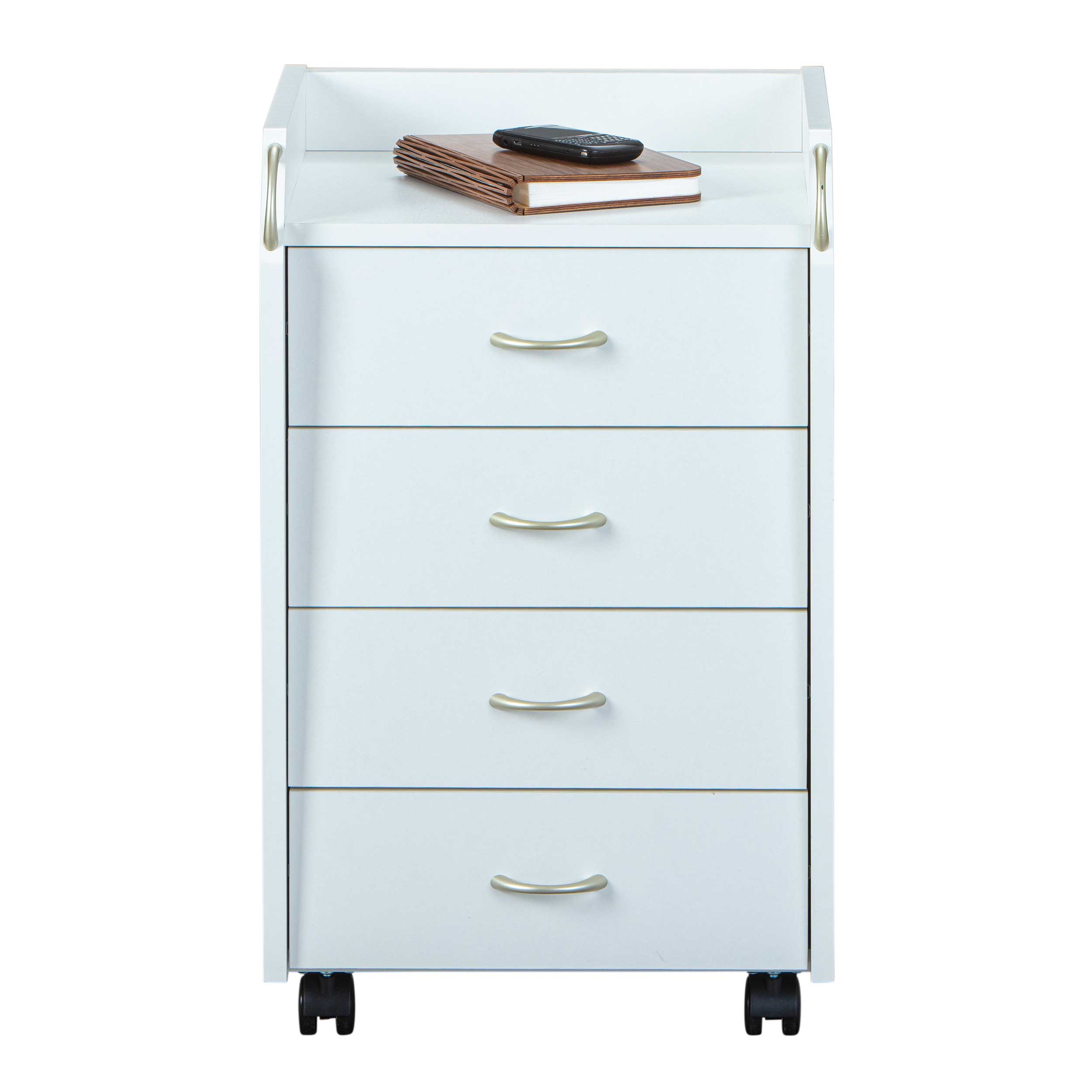 Caisson à roulettes Podence à 4 tiroirs - blanc - Image 2