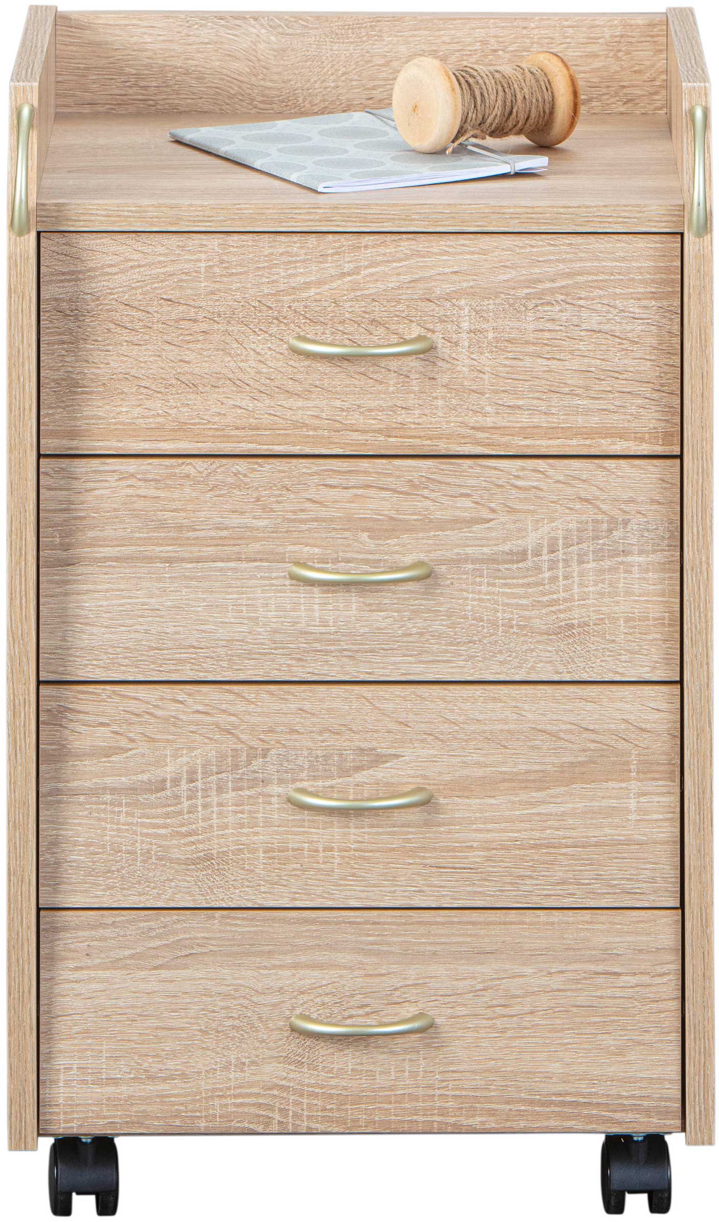 Caisson à tiroirs Frits avec quatre tiroirs - chêne sonoma - Image 3