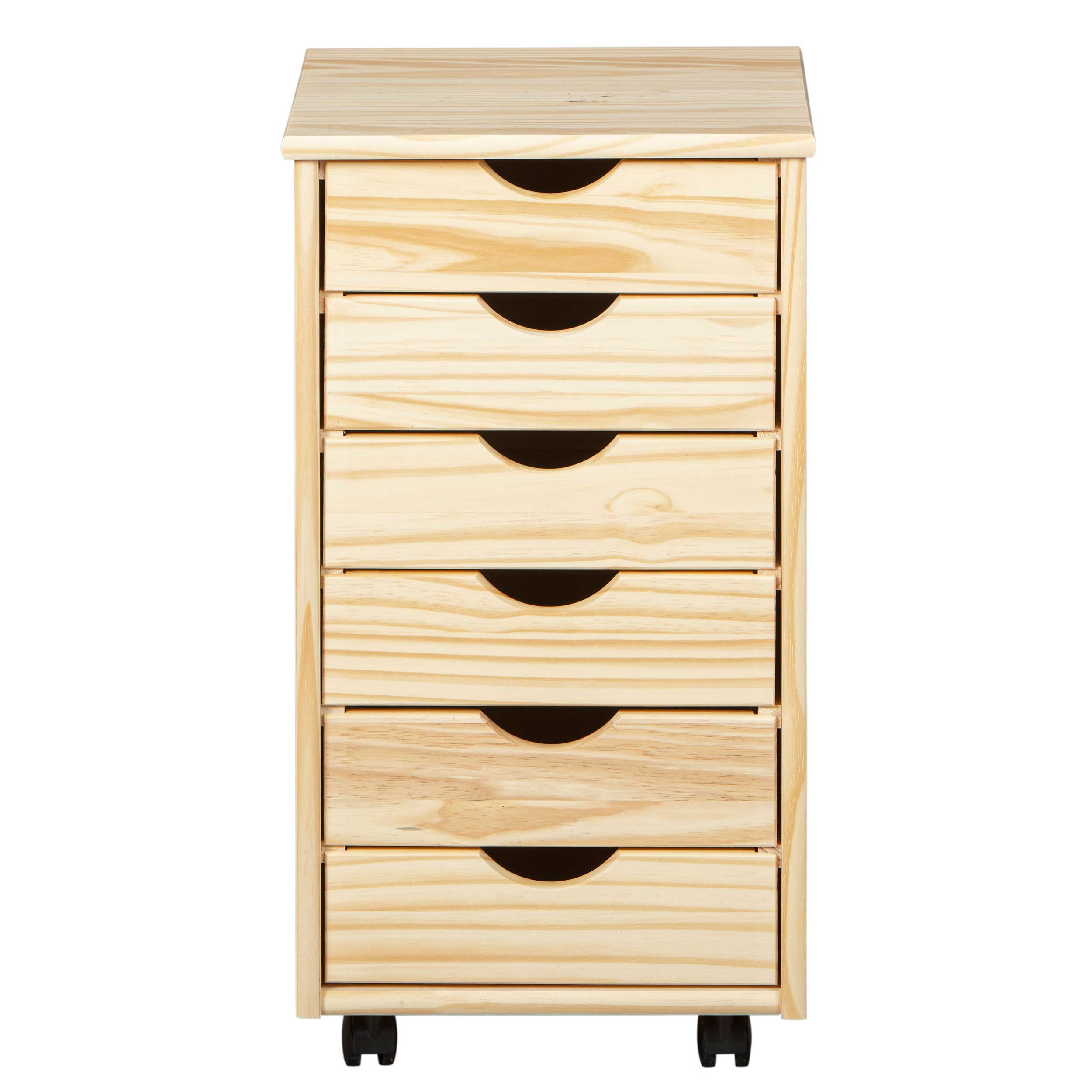 Caisson à tiroirs Lena bois avec roulettes - pin - Image 5