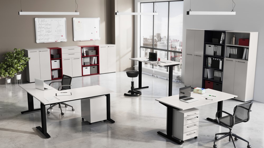 Caisson à tiroirs Osmond 4 tiroirs - gris clair - Image 5