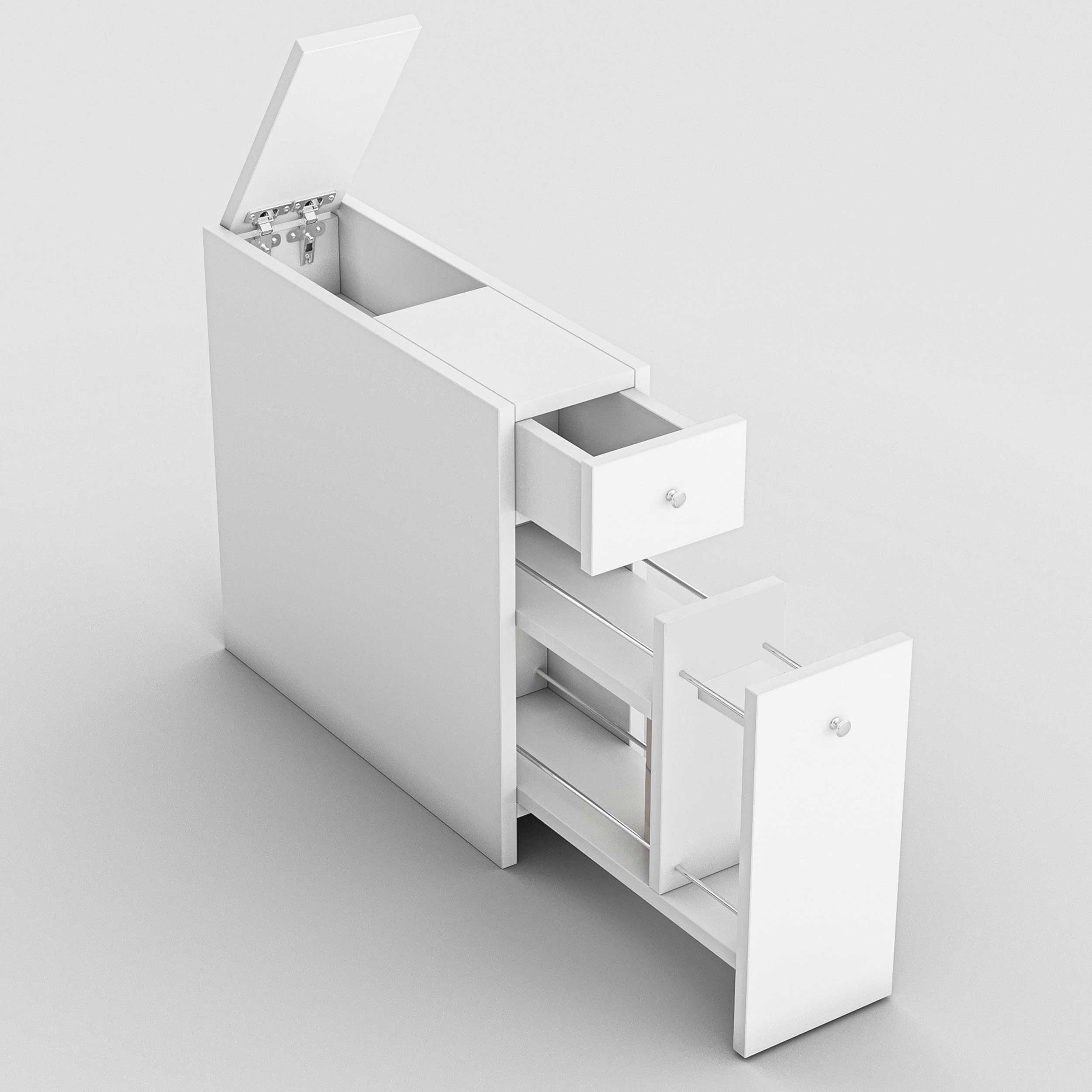 Calencia Meuble de salle de bain | 100 % MÉLAMINE | Blanc - Image 4