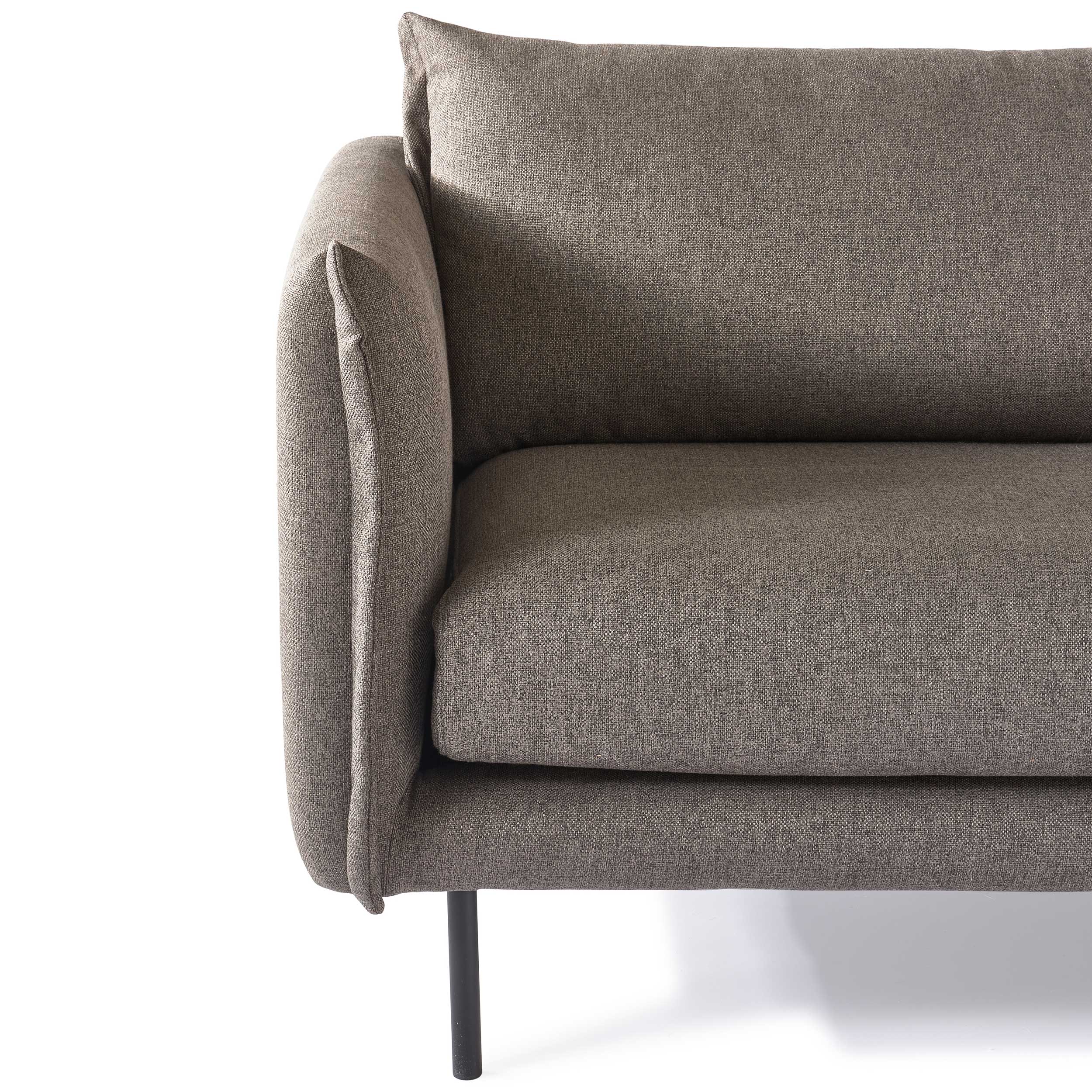 Canapé d'angle Boudi droit - gris - Image 4