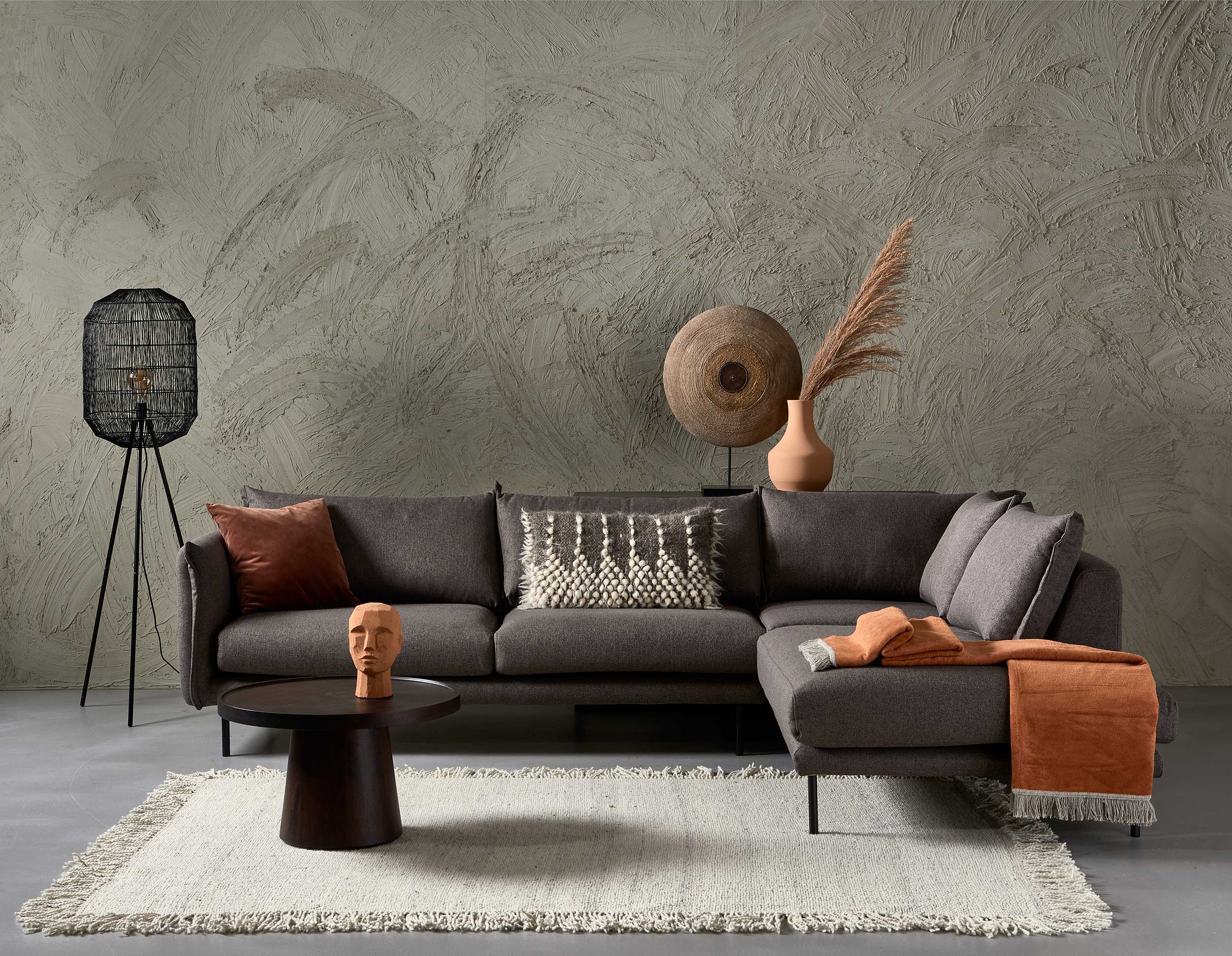 Canapé d'angle Boudi droit - gris - Image 6