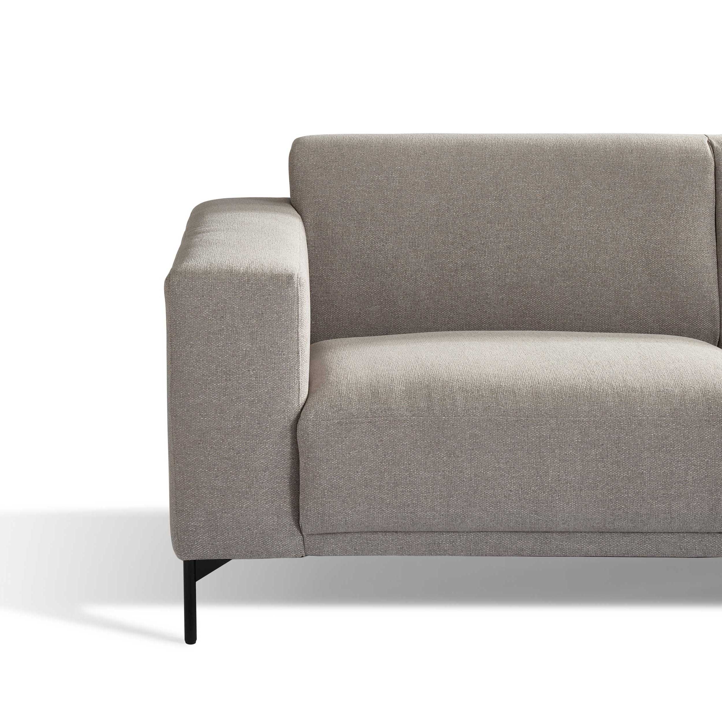 Canapé d'angle droit - gris - Image 4