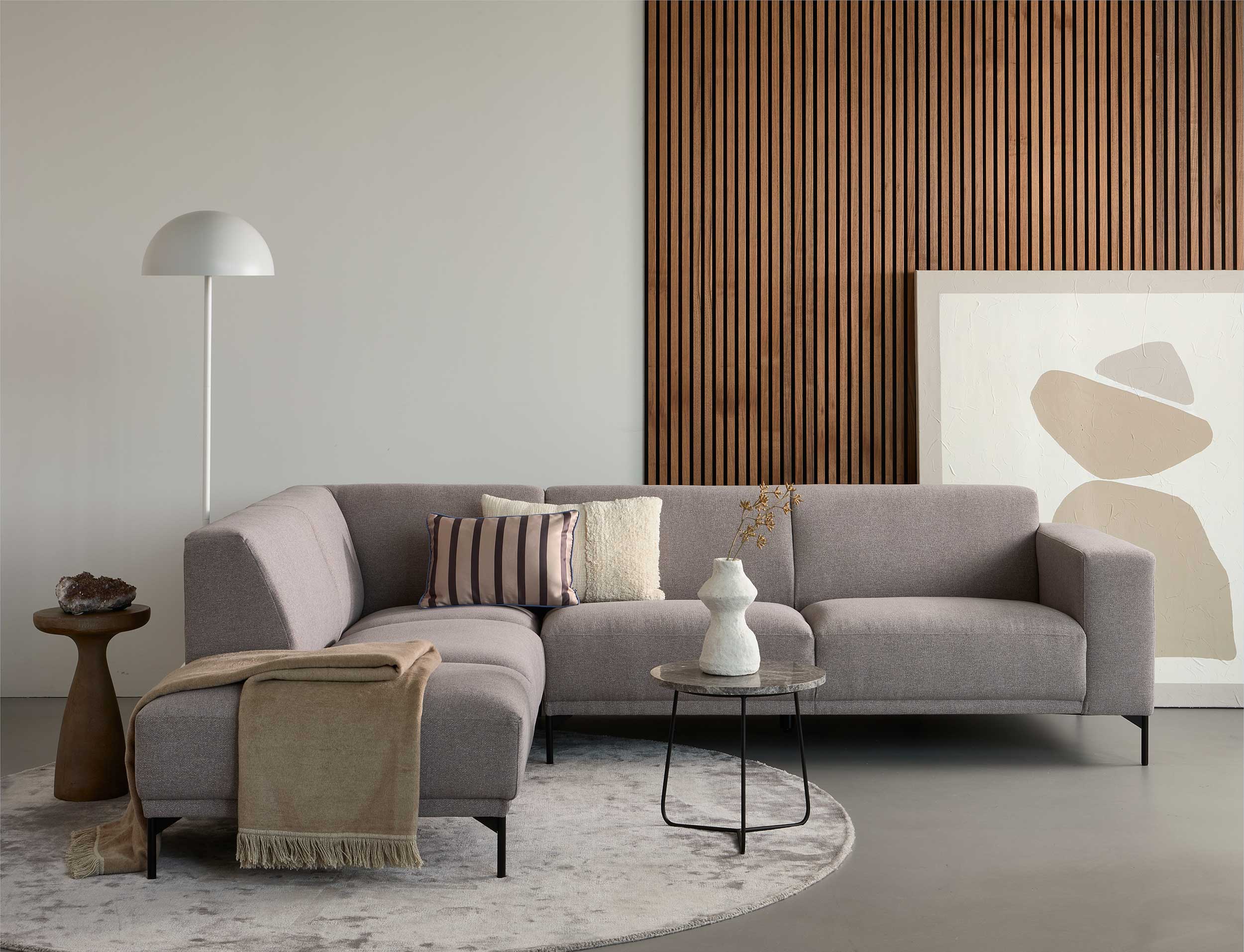 Canapé d'angle gauche - gris - Image 6