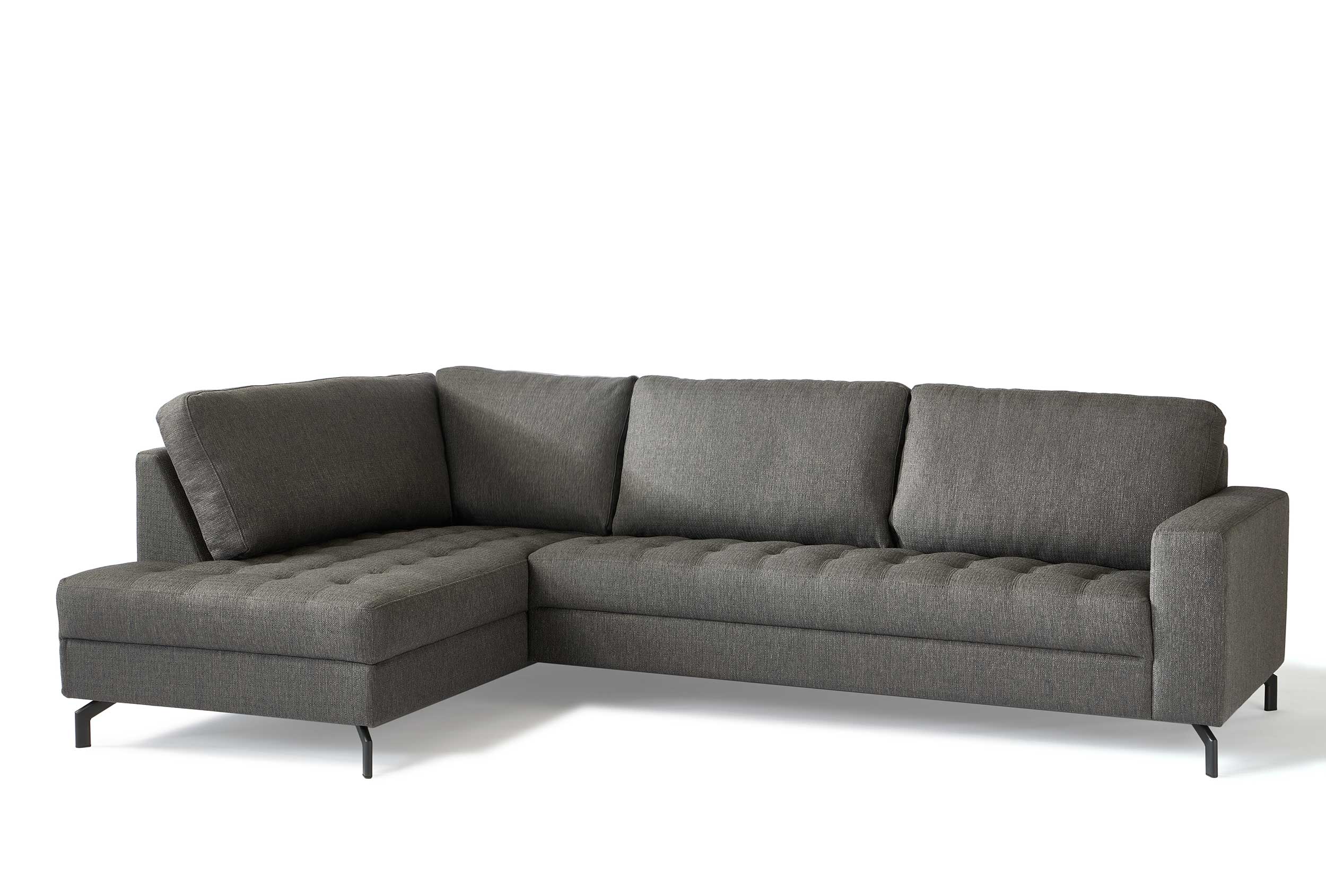 Canapé d'angle Manetto gauche - anthracite - Image 5