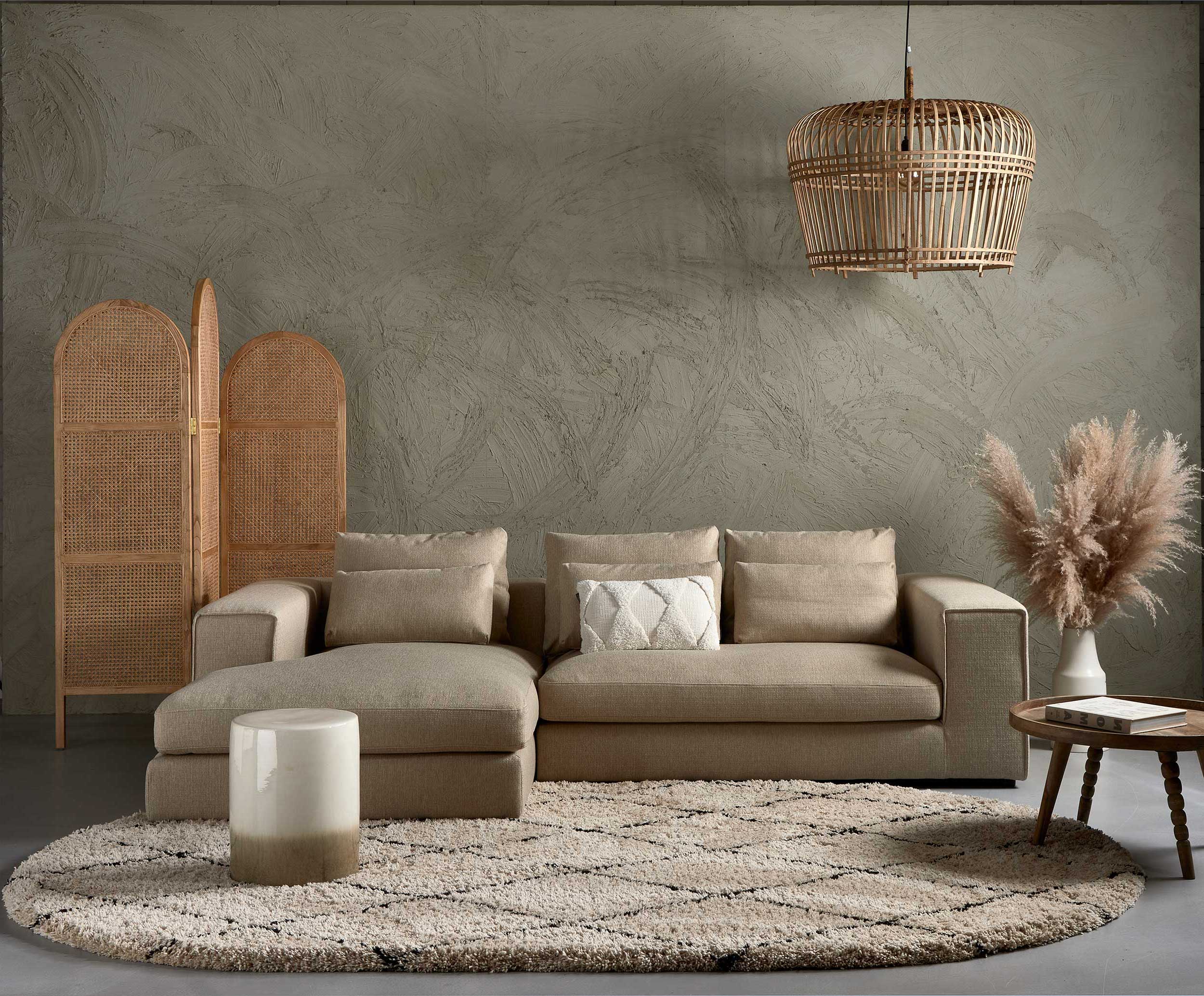 Canapé d'angle Videl gauche - beige - Image 6